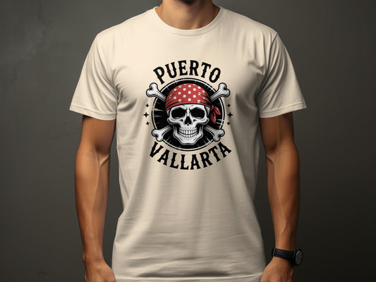 Puerto Vallarta Skull Design Graphic T-Shirt product