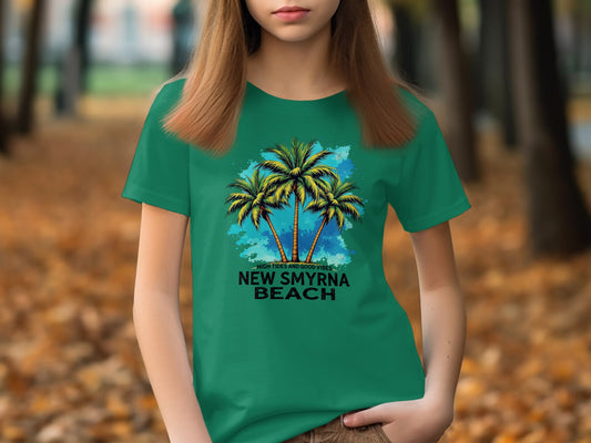 New Smyrna Beach Palm Trees Graphic T-shirt product type