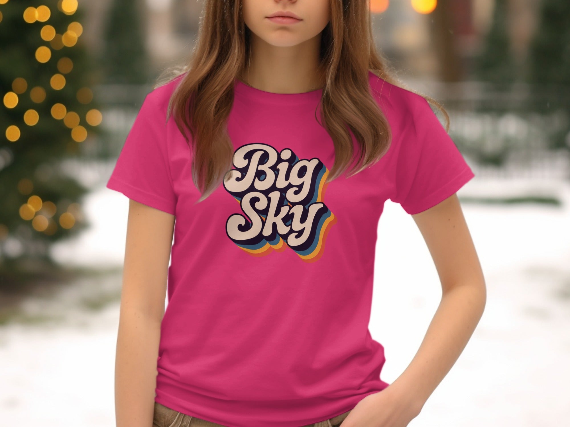 Big Sky Graphic Tee Casual Fashion T-Shirt