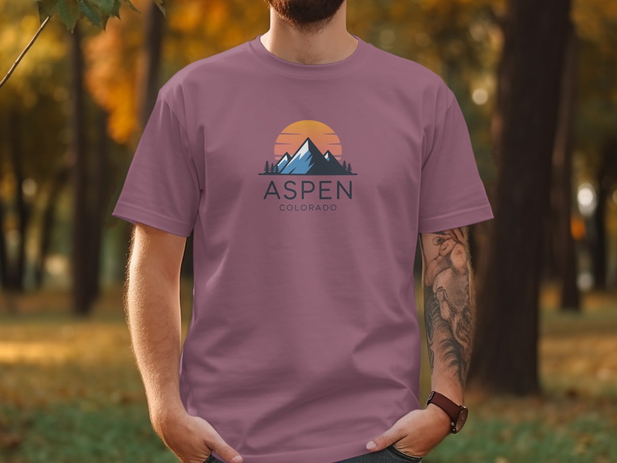 Aspen Colorado Mountain Graphic T-Shirts product