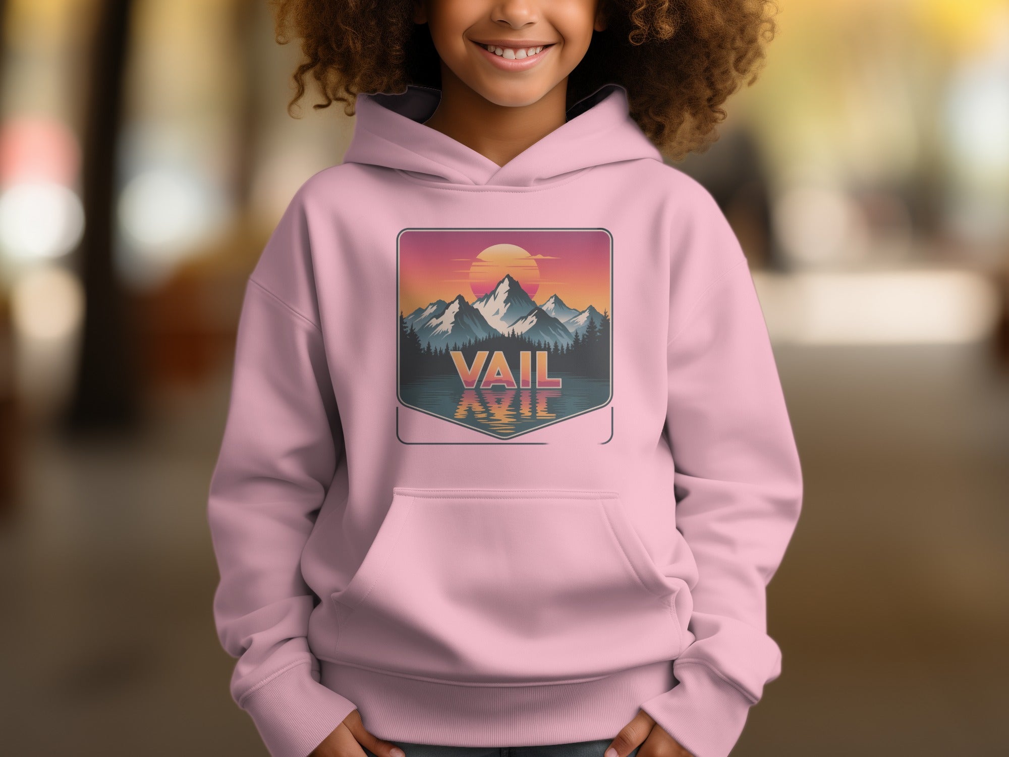 Sunset Mountain Vail Hoodie with Reflective Design product