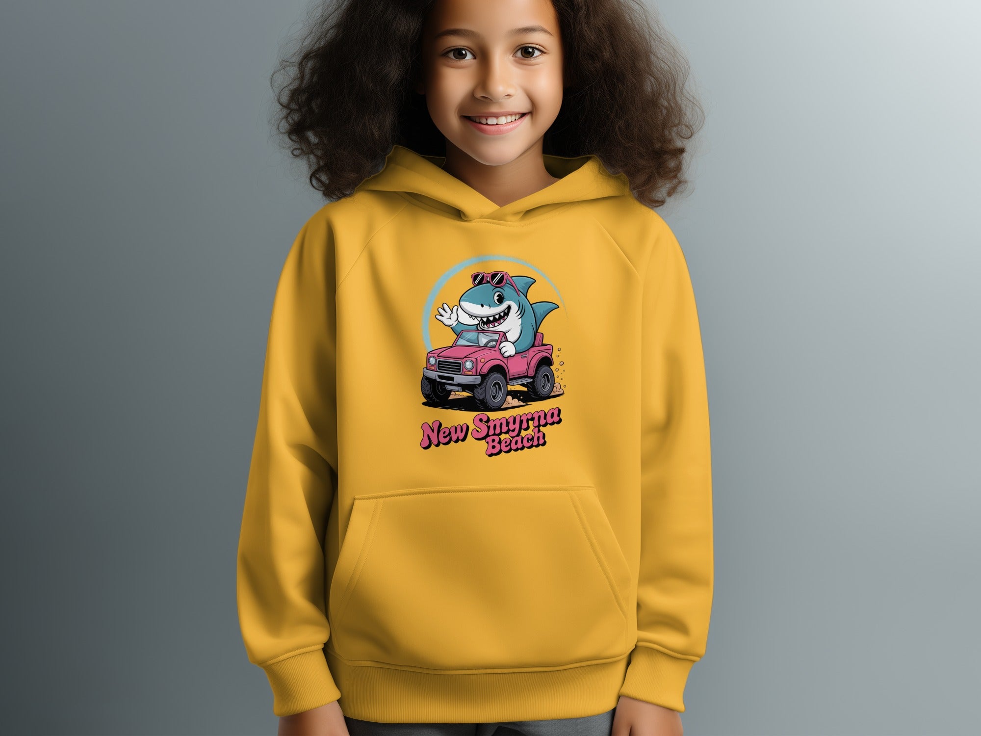 New Smyrna Beach Shark Car Design Hoodie product
