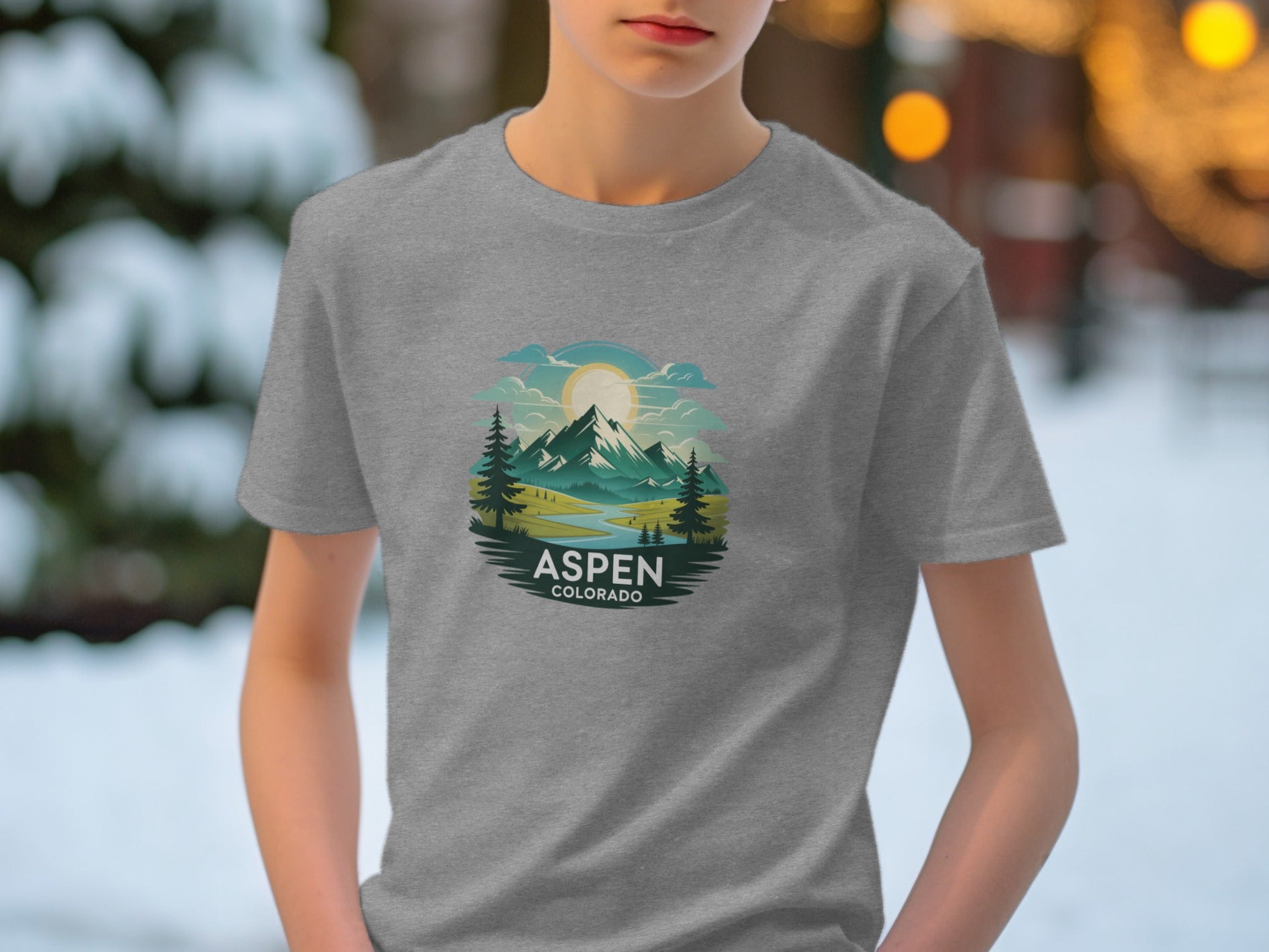 Aspen Colorado Scenic Design Graphic Tee