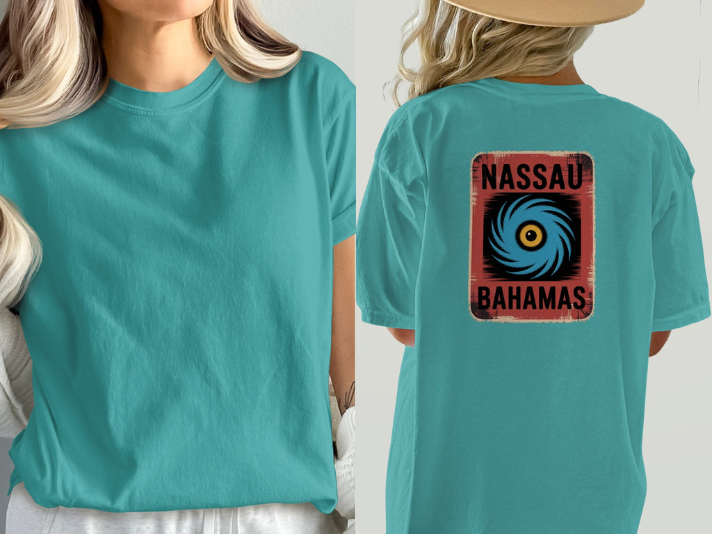 Nassau Bahamas Casual Teal Graphic T-shirt product