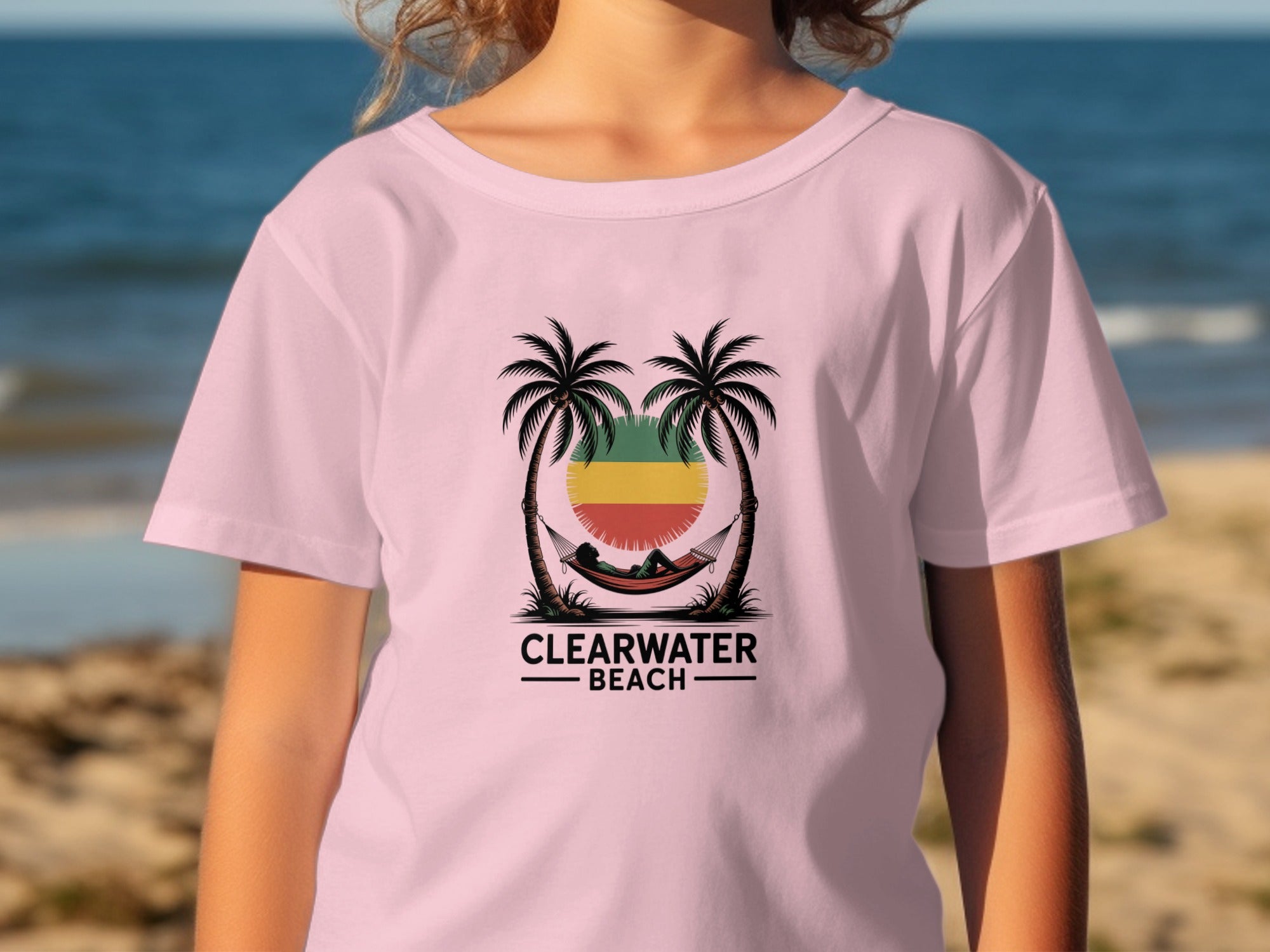 Clearwater Beach Sunset Palm Trees Design product type