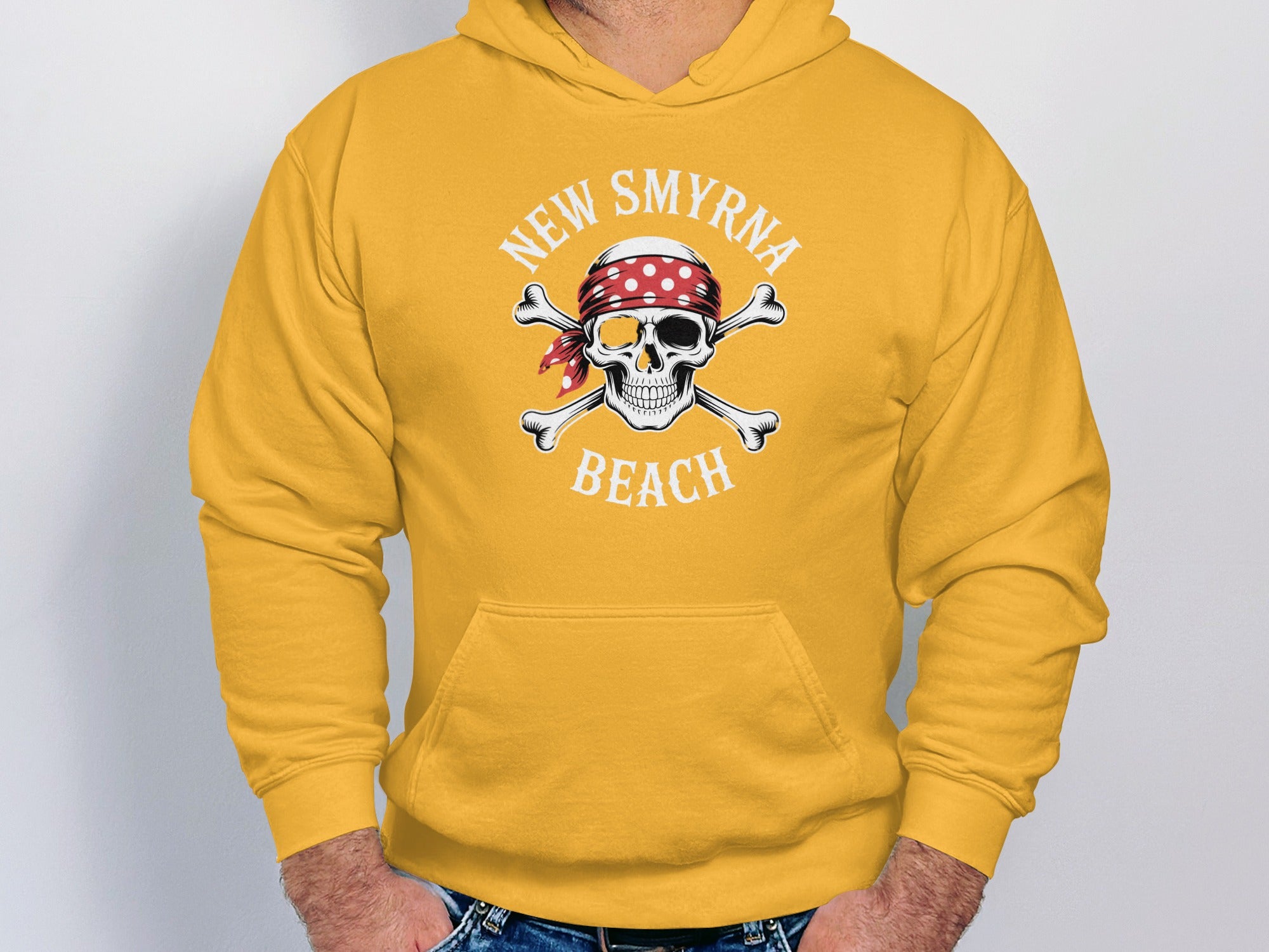 New Smyrna Beach Skull and Crossbones Hoodie product