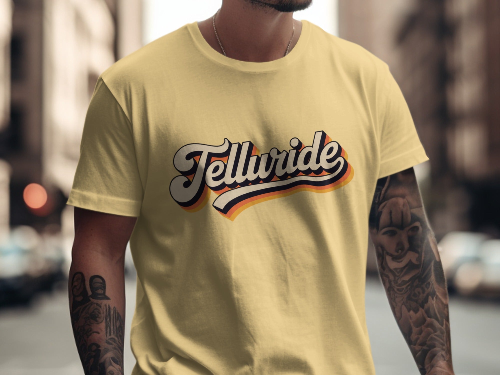 Vintage Style Telluride T-Shirt with Retro Graphic Design