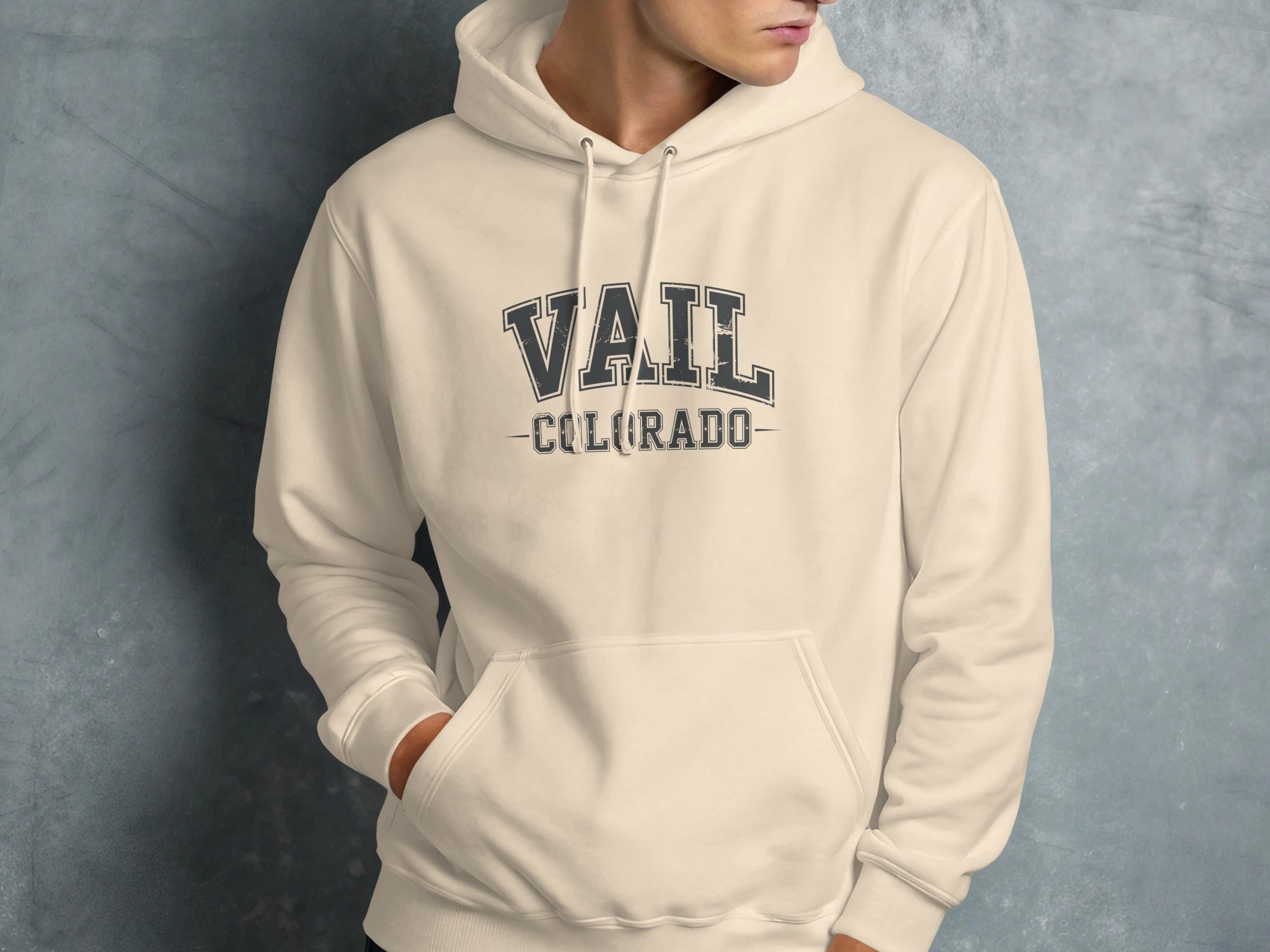 Vail Colorado Graphic Print White Hoodie product