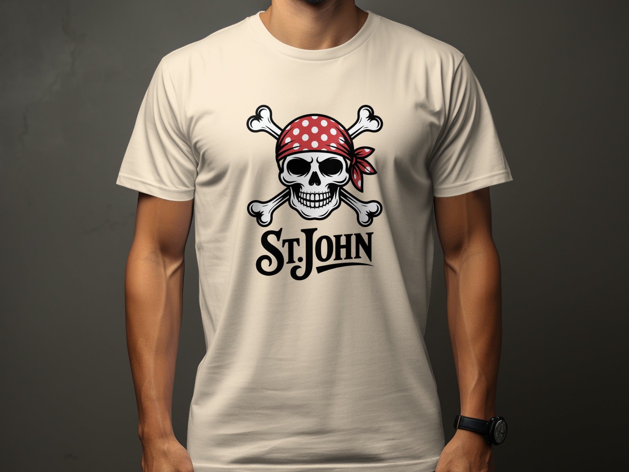 Pirate Skull St John Graphic Printed T-shirt product