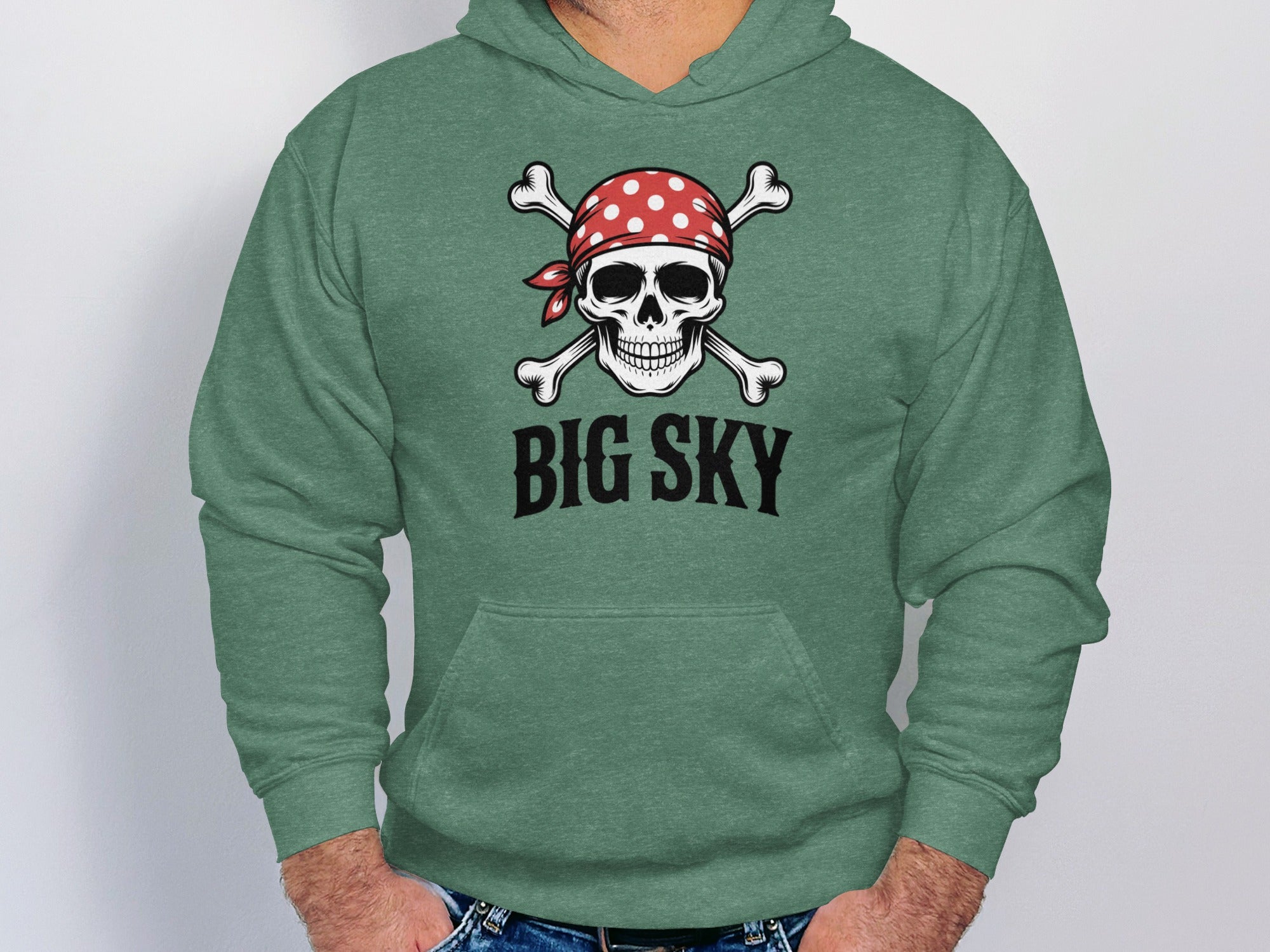 Big Sky Skull with Crossbones Hoodie product