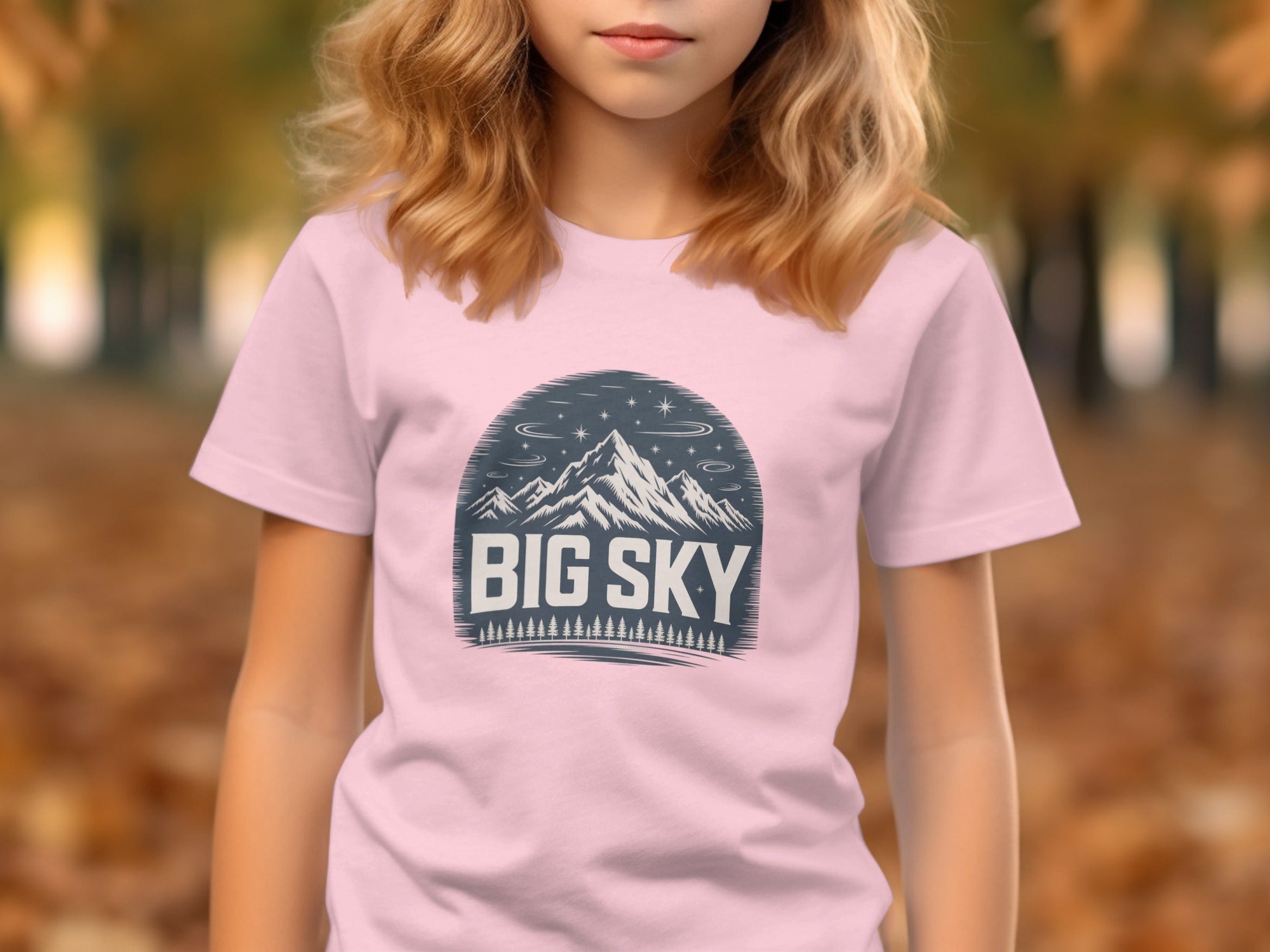 Big Sky Mountain Graphic Kids Comfortable T-shirt