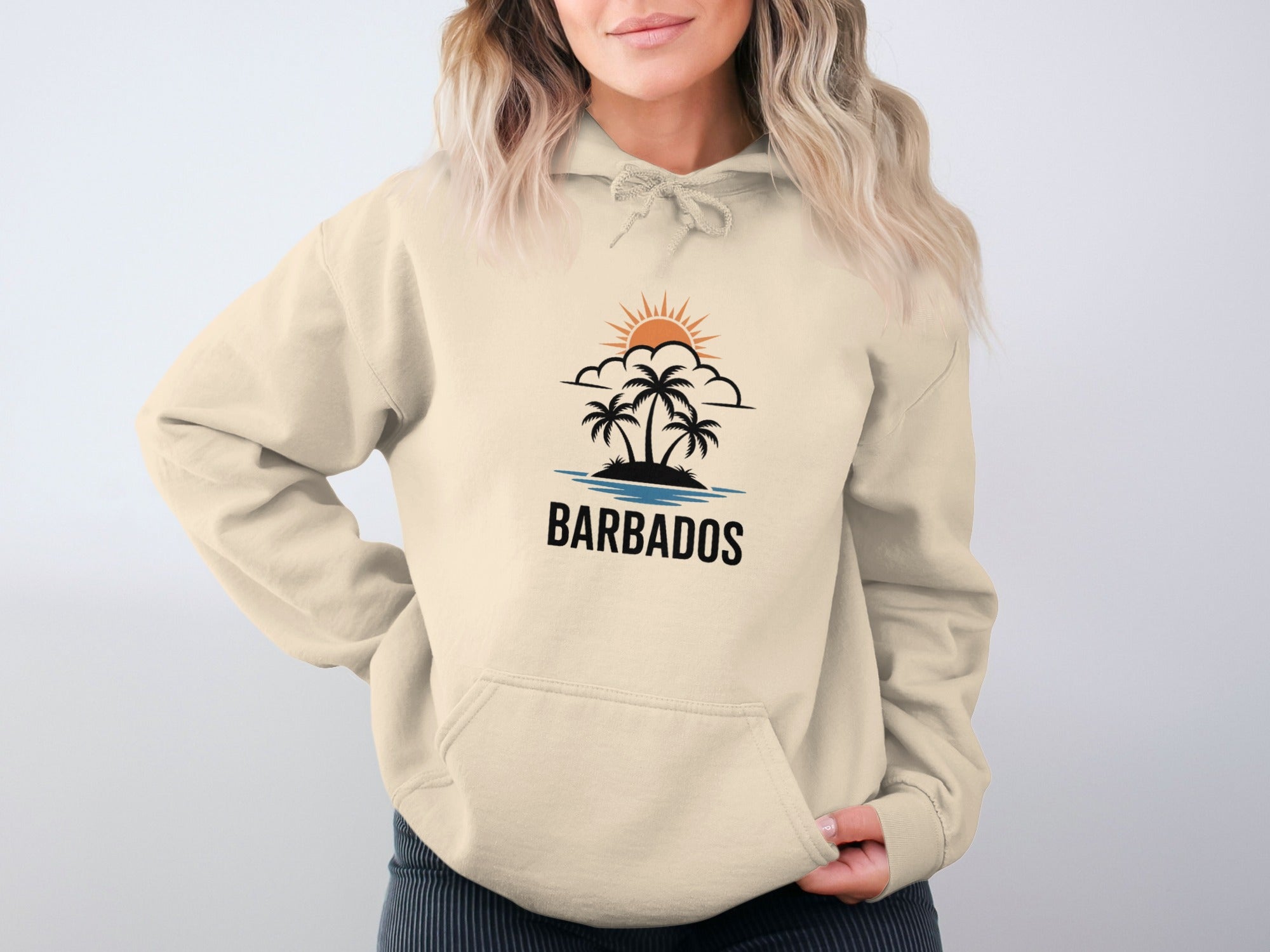 Stylish Barbados Print Hoodie for Trendy Casual product