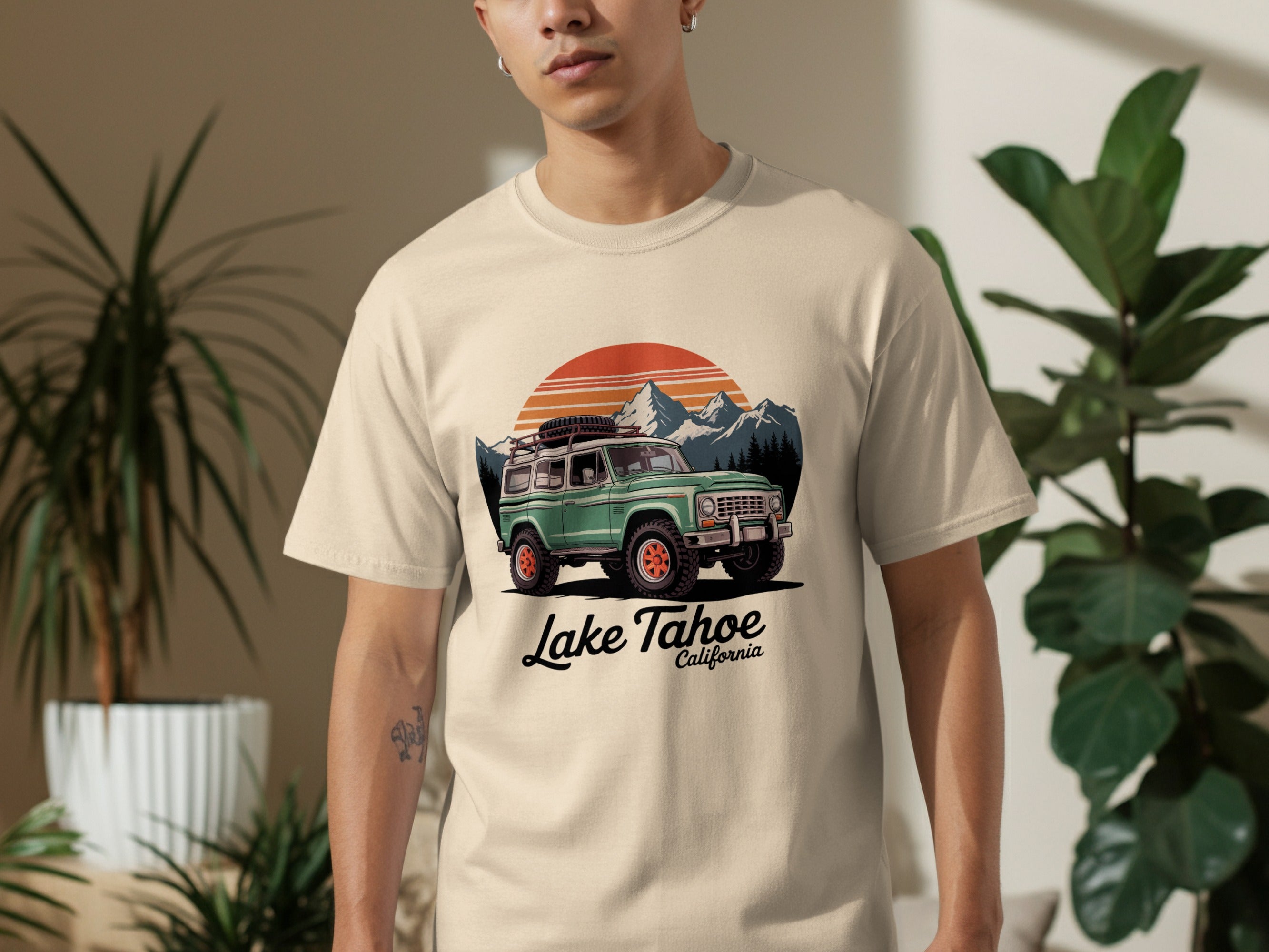 Retro Lake Tahoe California SUV Graphic T-Shirt product type