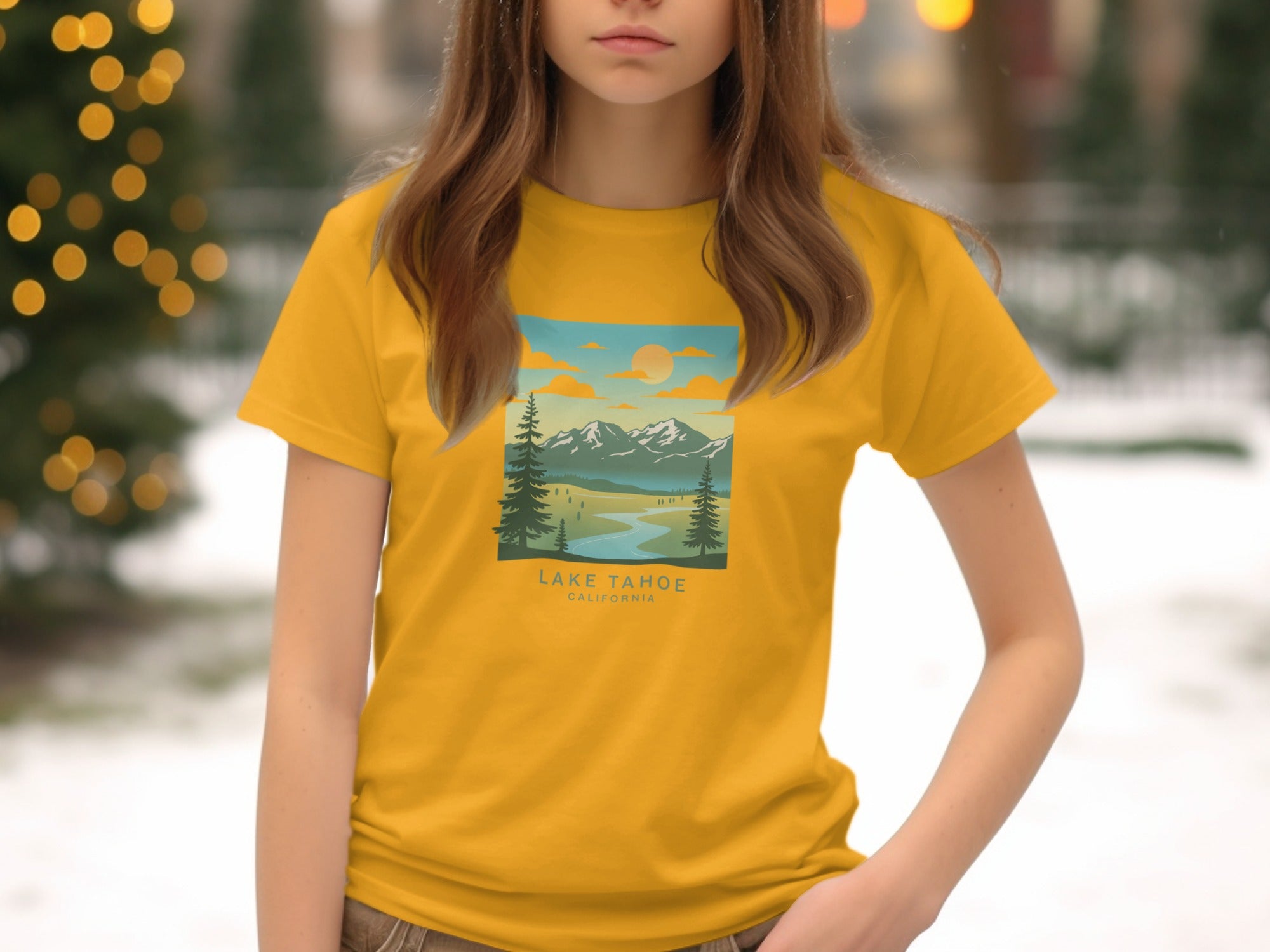 Lake Tahoe California Graphic Tee Winter Product