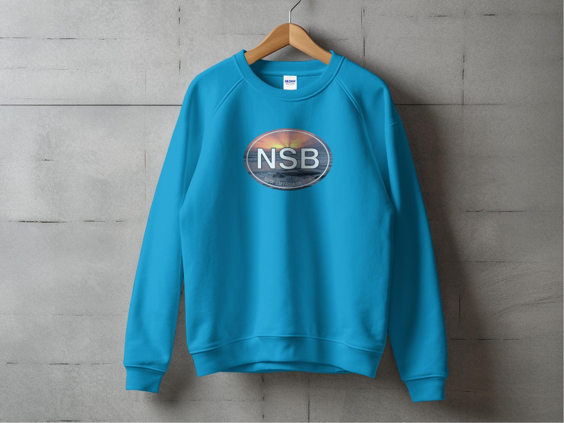 New Smyrna Beach Womens Sweatshirt Carolina Blue