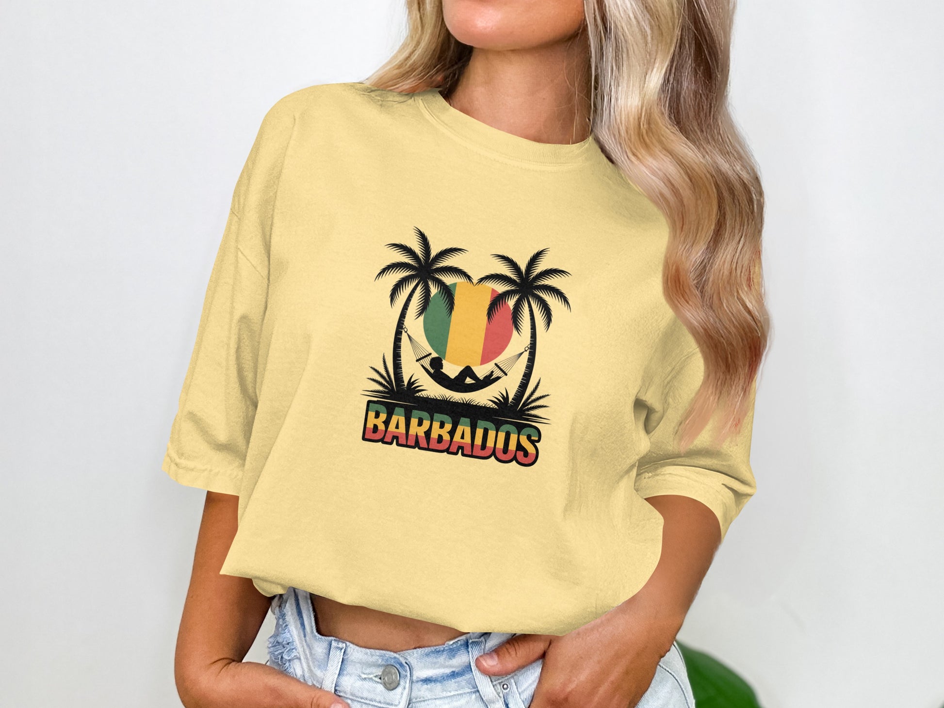 Barbados Graphic T-Shirt with Palm Trees product type