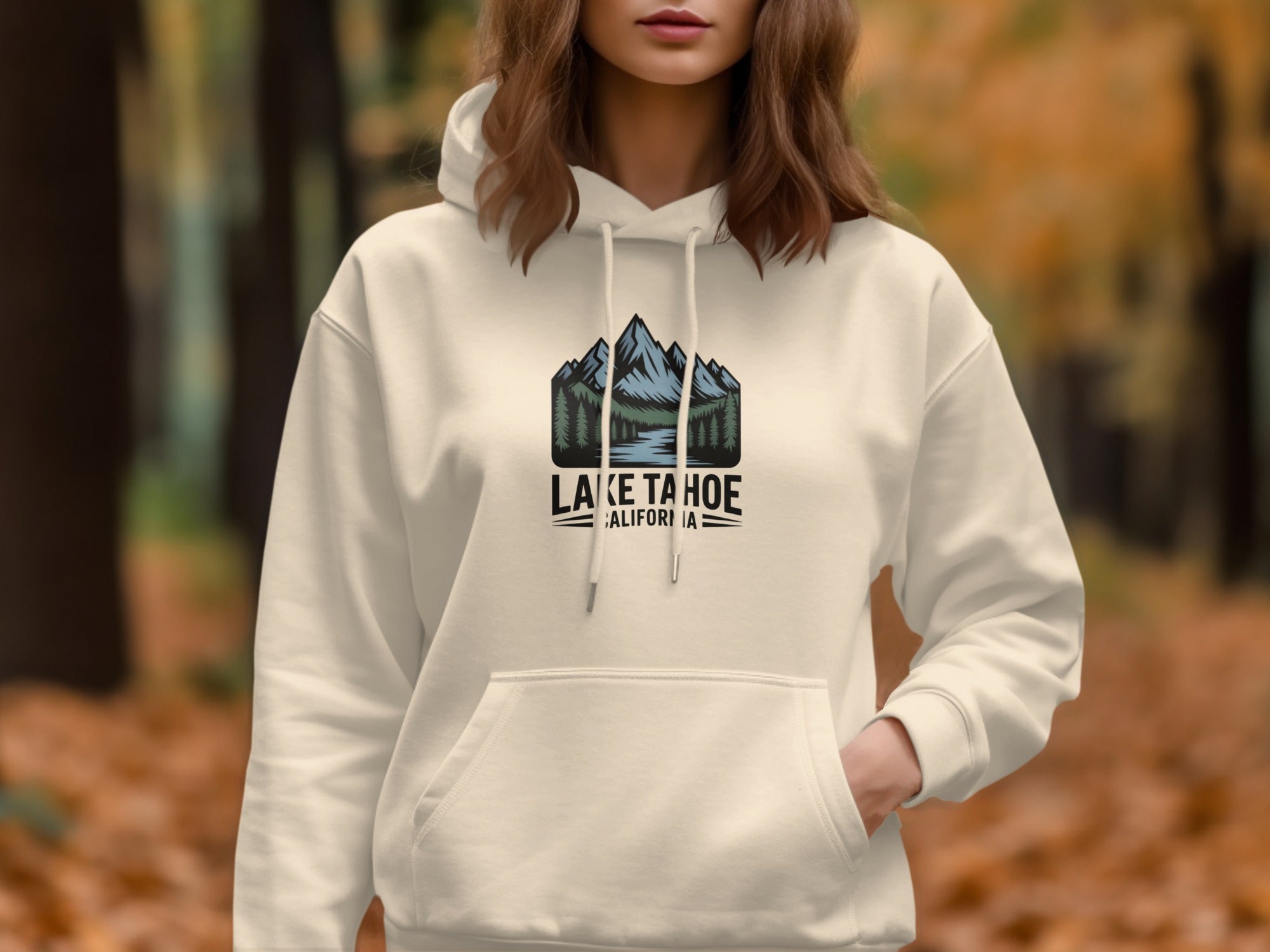 Lake Tahoe California hoodie with mountain graphic