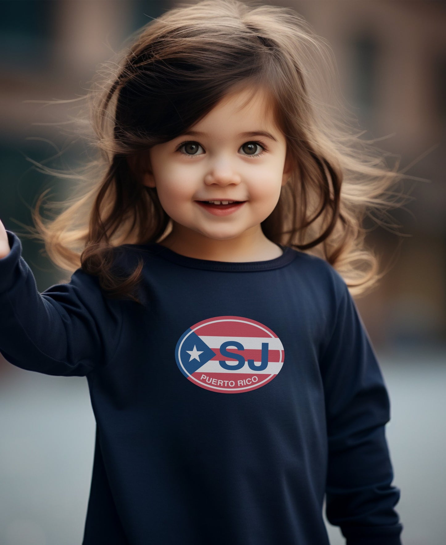 San Juan flying kites at El Morro Fortress Toddler Long Sleeve T-Shirt