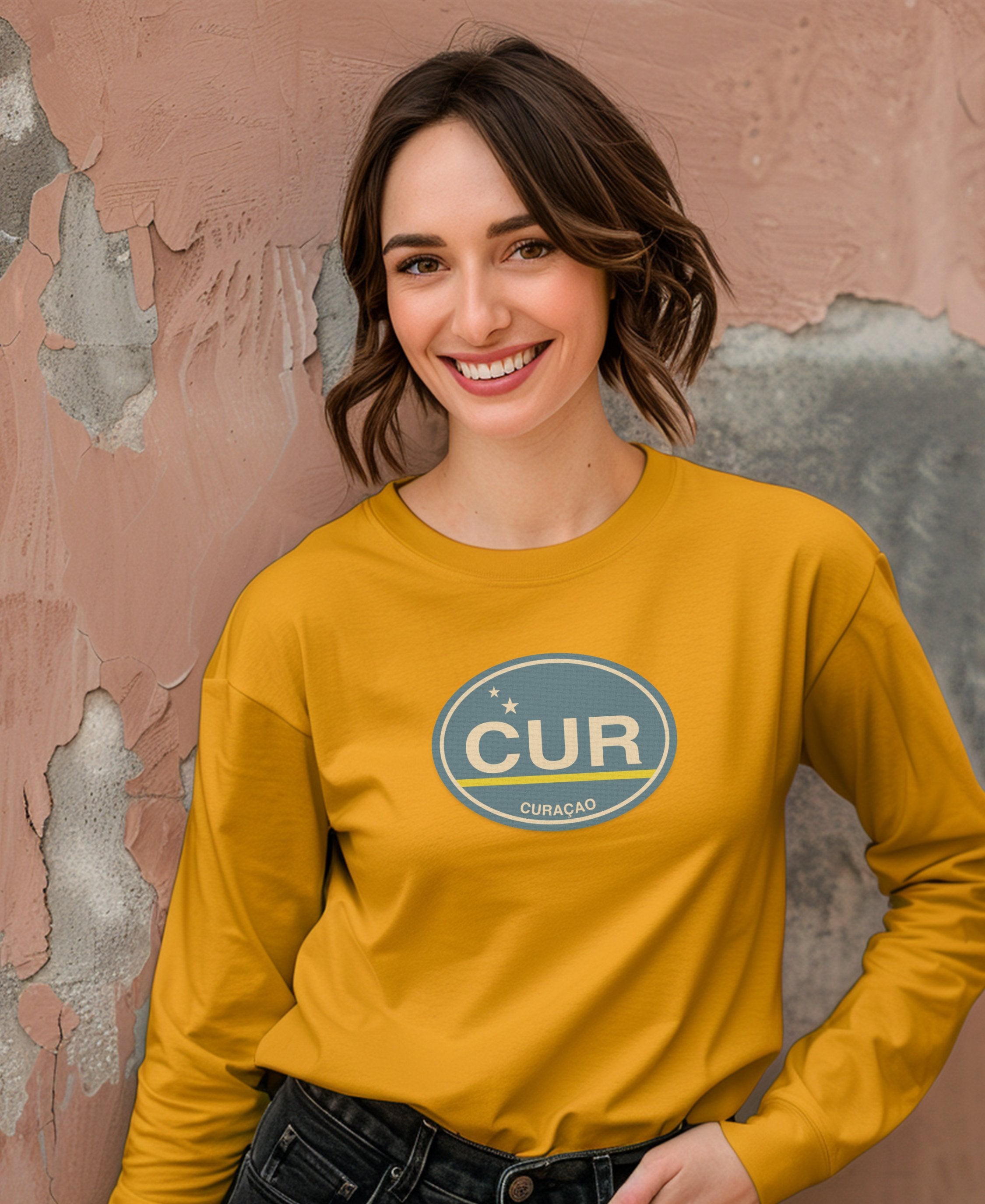 Curacao CUR Logo Women's Long Sleeve Shirt product