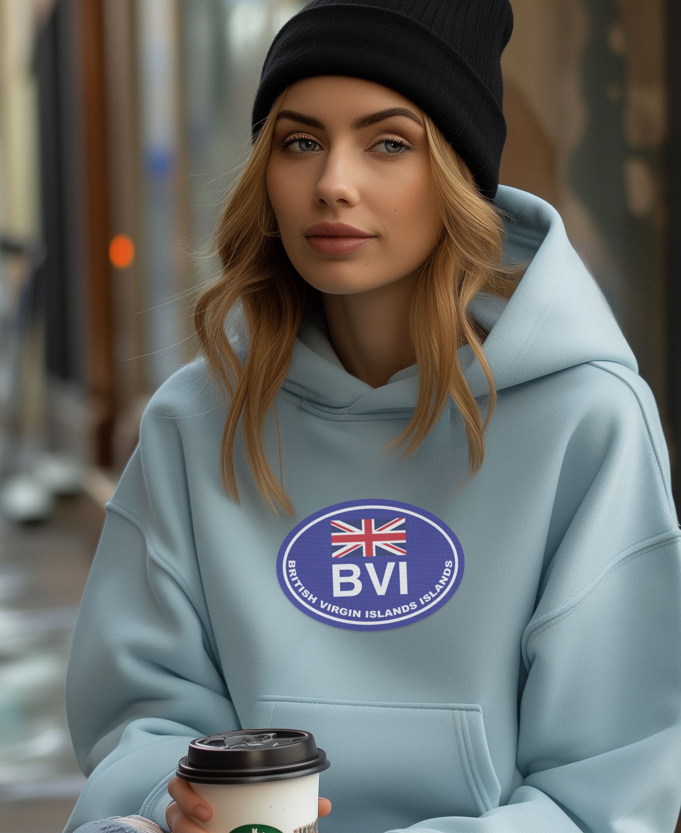 BVI Ocean Calm & Festive Vibes Womens Hoodie