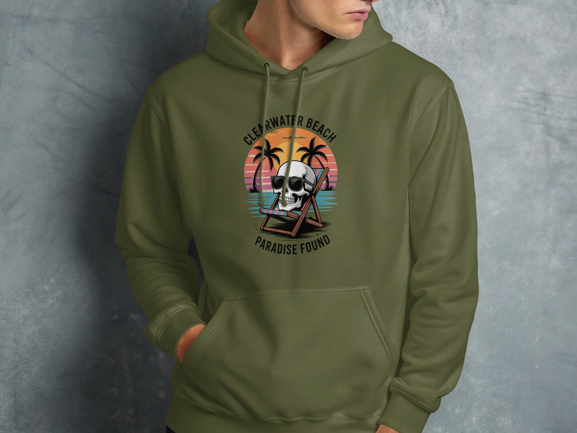 Clearwater Beach Paradise Found Skull Hoodie product