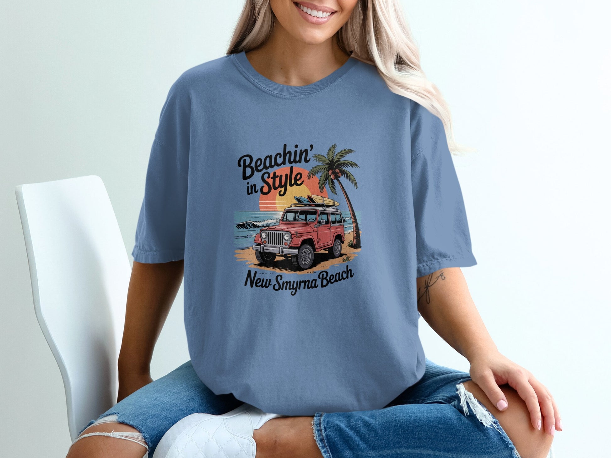 Beachin' in Style New Smyrna Beach T-shirt product type