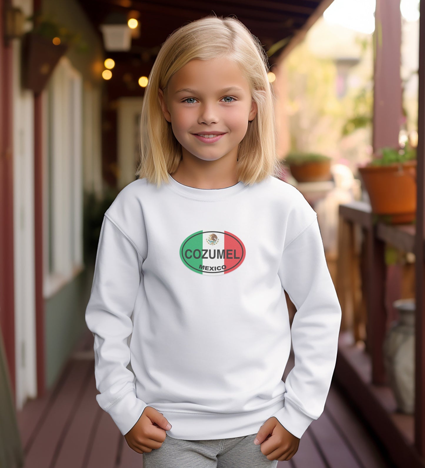 Cozumel Mexico Sweatshirt for Kids Cozy Clothing Product