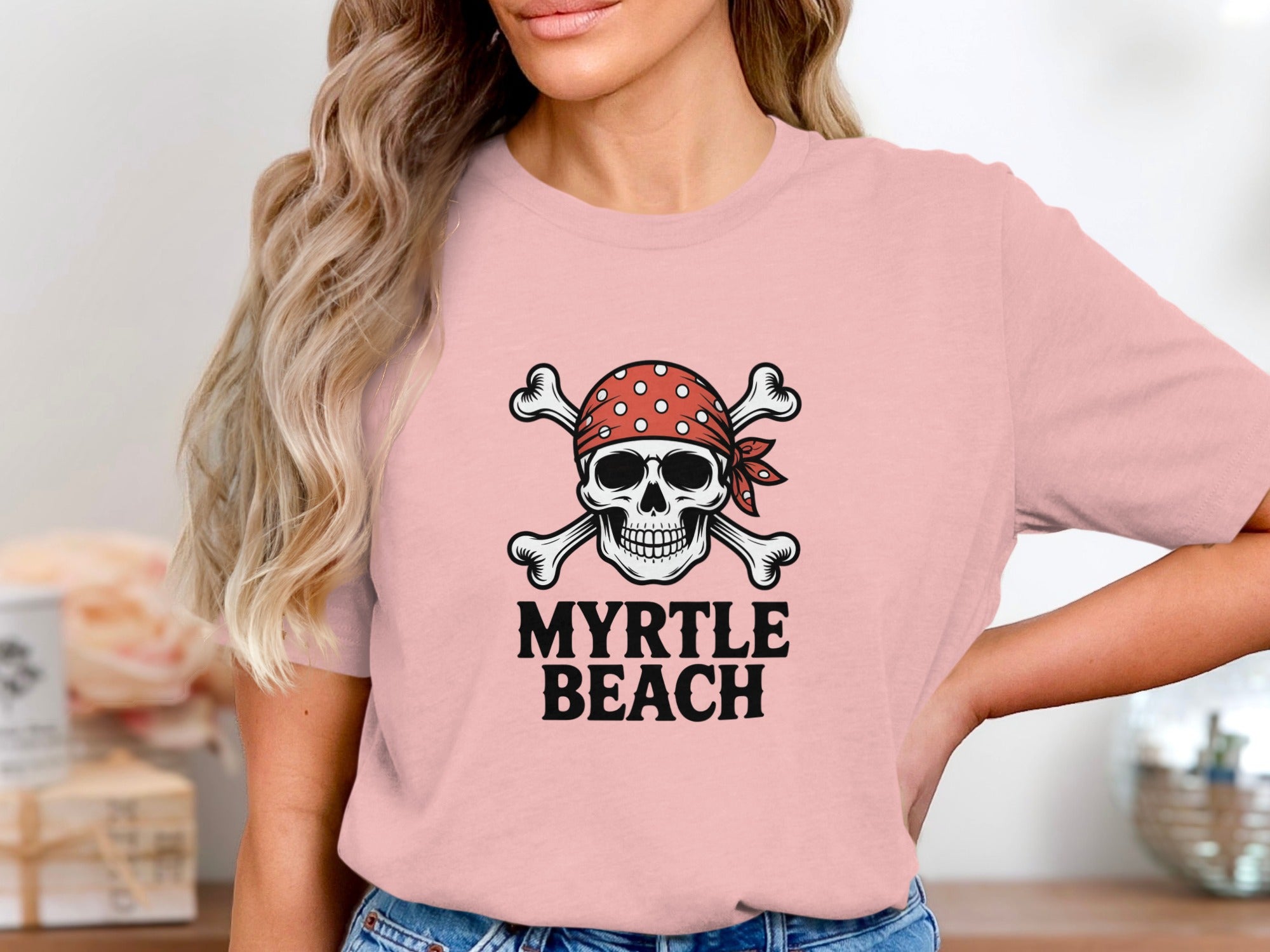 Myrtle Beach Skull and Crossbones Graphic Tee product type