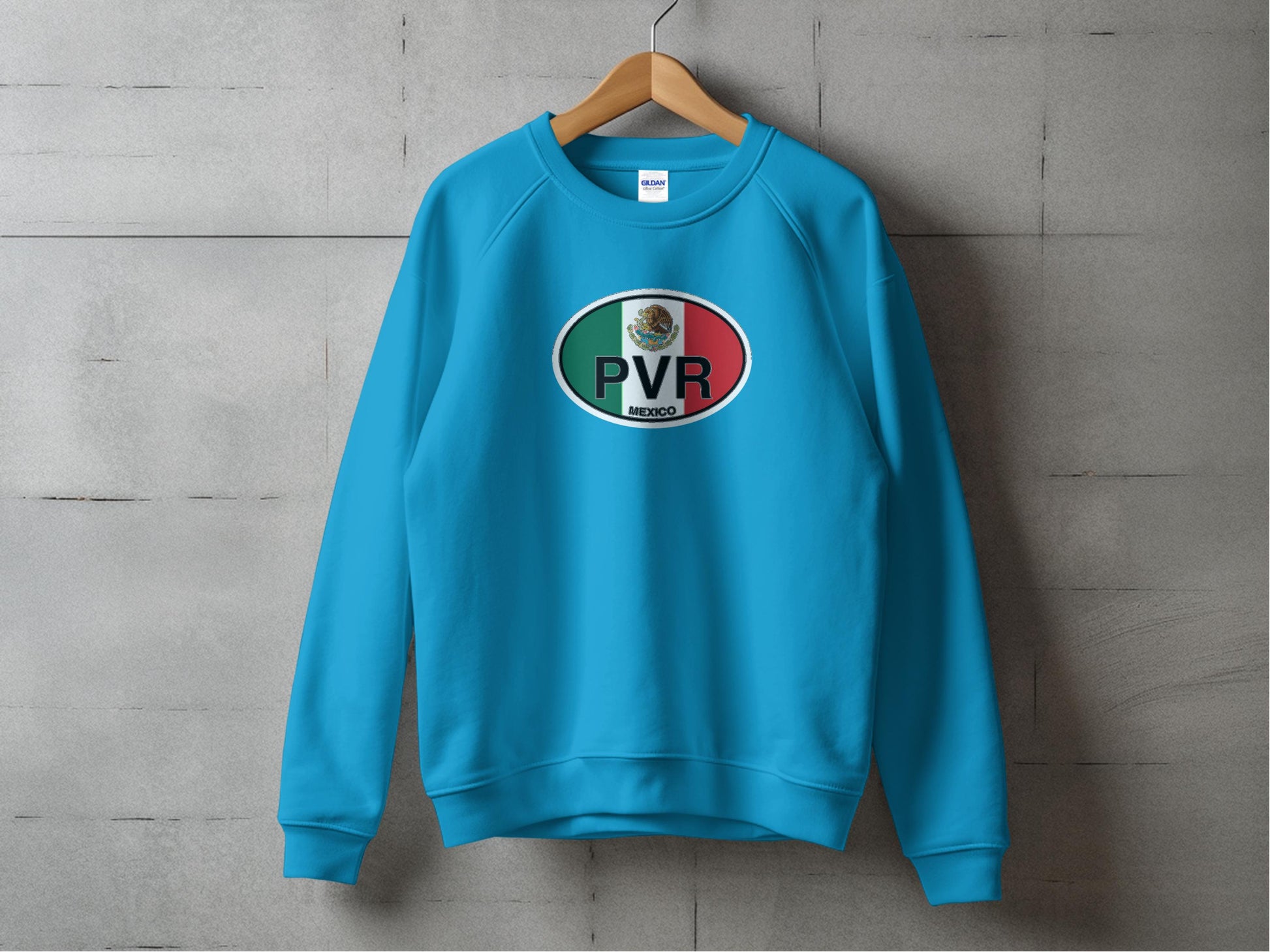 Puerto Vallarta Womens Sweatshirt Carolina Blue