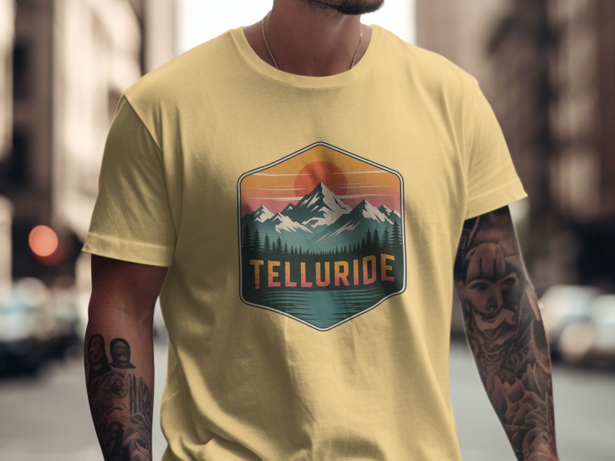 Telluride Mountain Sunset Graphic T-Shirt