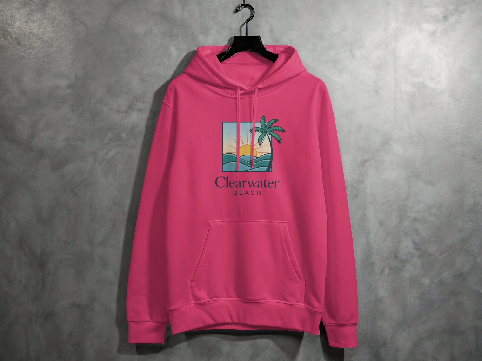Clearwater Beach Sunset Palm Graphic Hoodie product