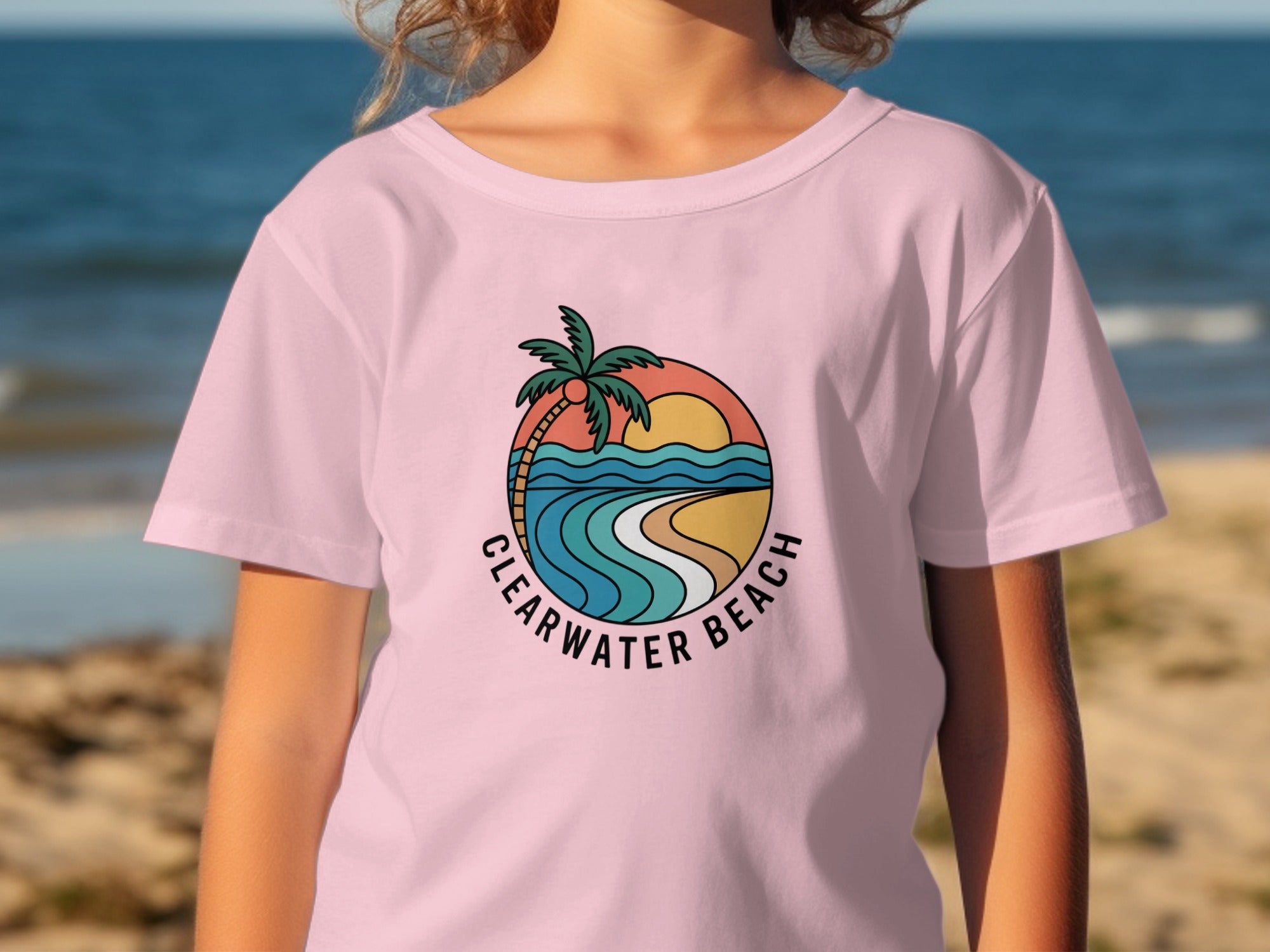Clearwater Beach Scenic Graphic Design T-Shirt product