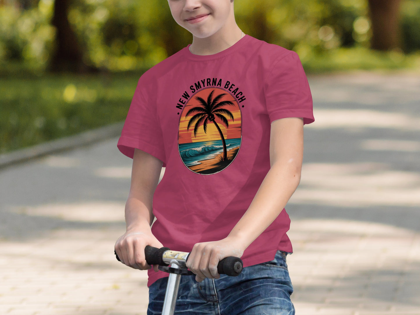 New Smyrna Beach Sunset Palm Trees T-shirt product