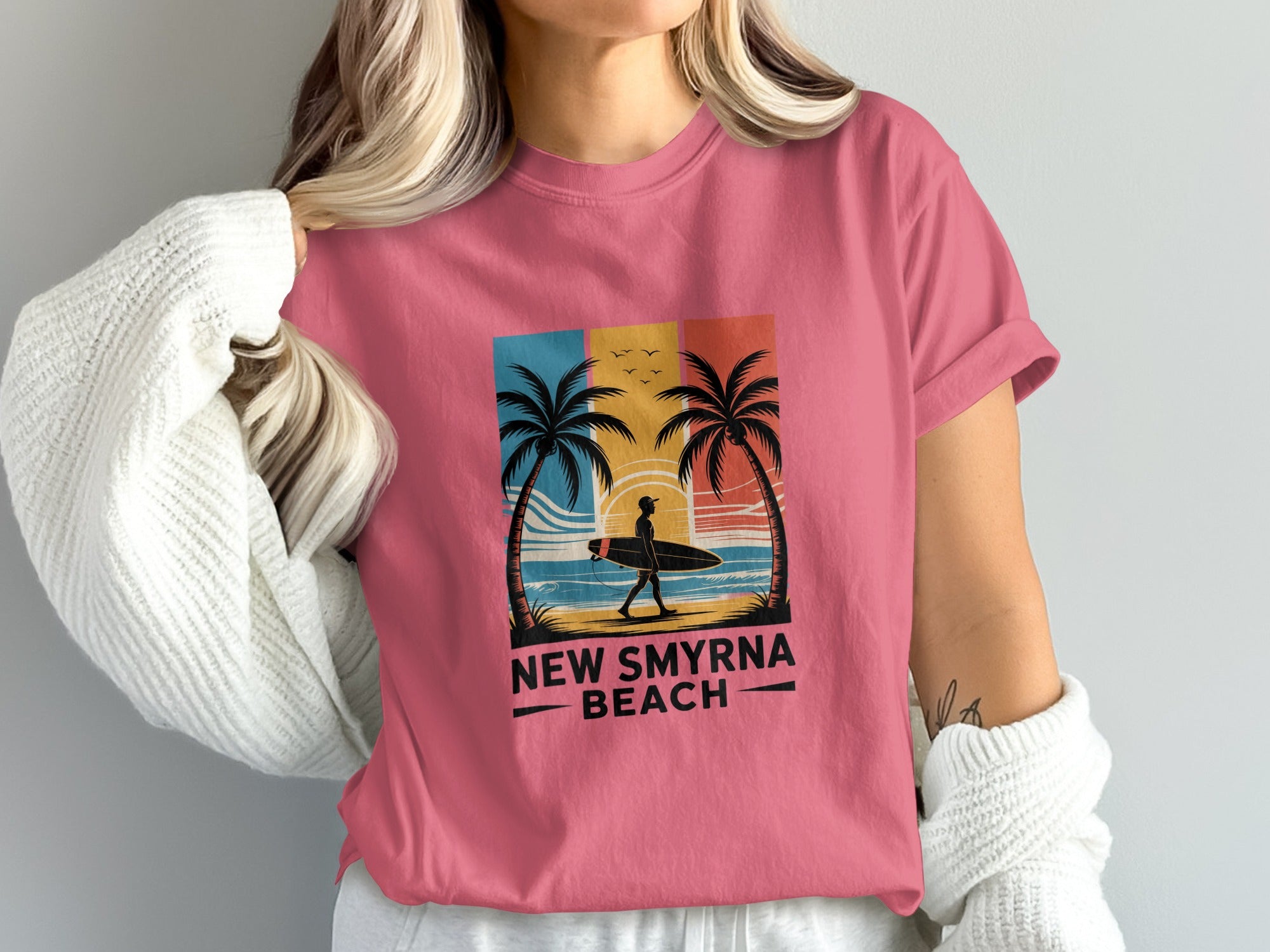 New Smyrna Beach Graphic Tee Casual Fashion product