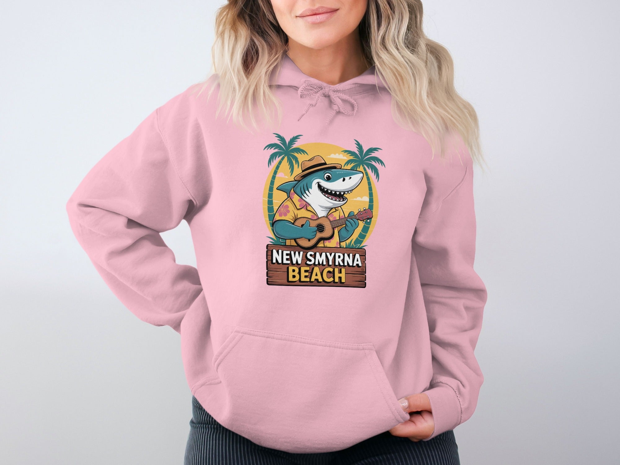 New Smyrna Beach Shark Hoodie Graphic Design product