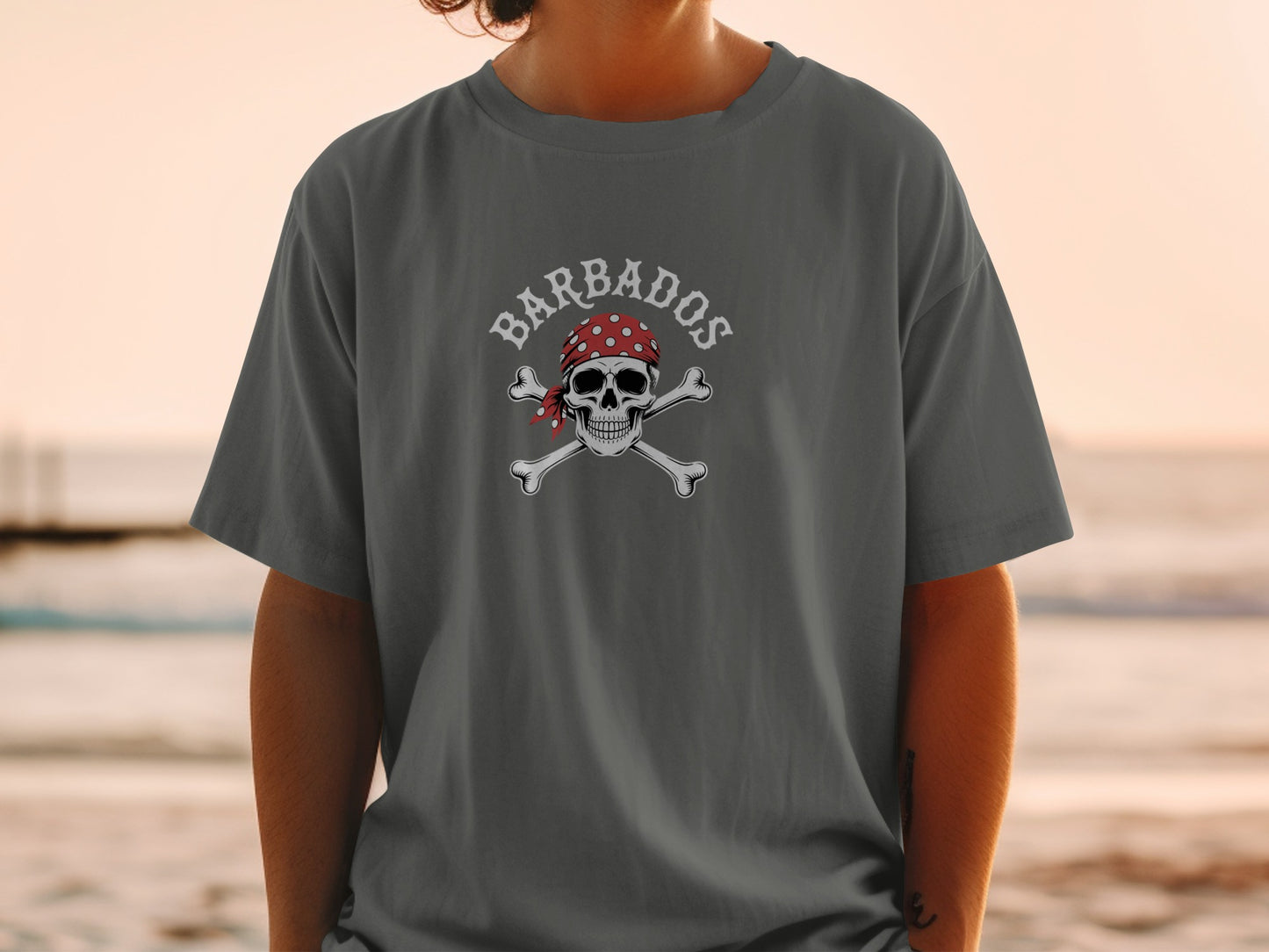 Barbados Skull and Crossbones Graphic T-Shirt product
