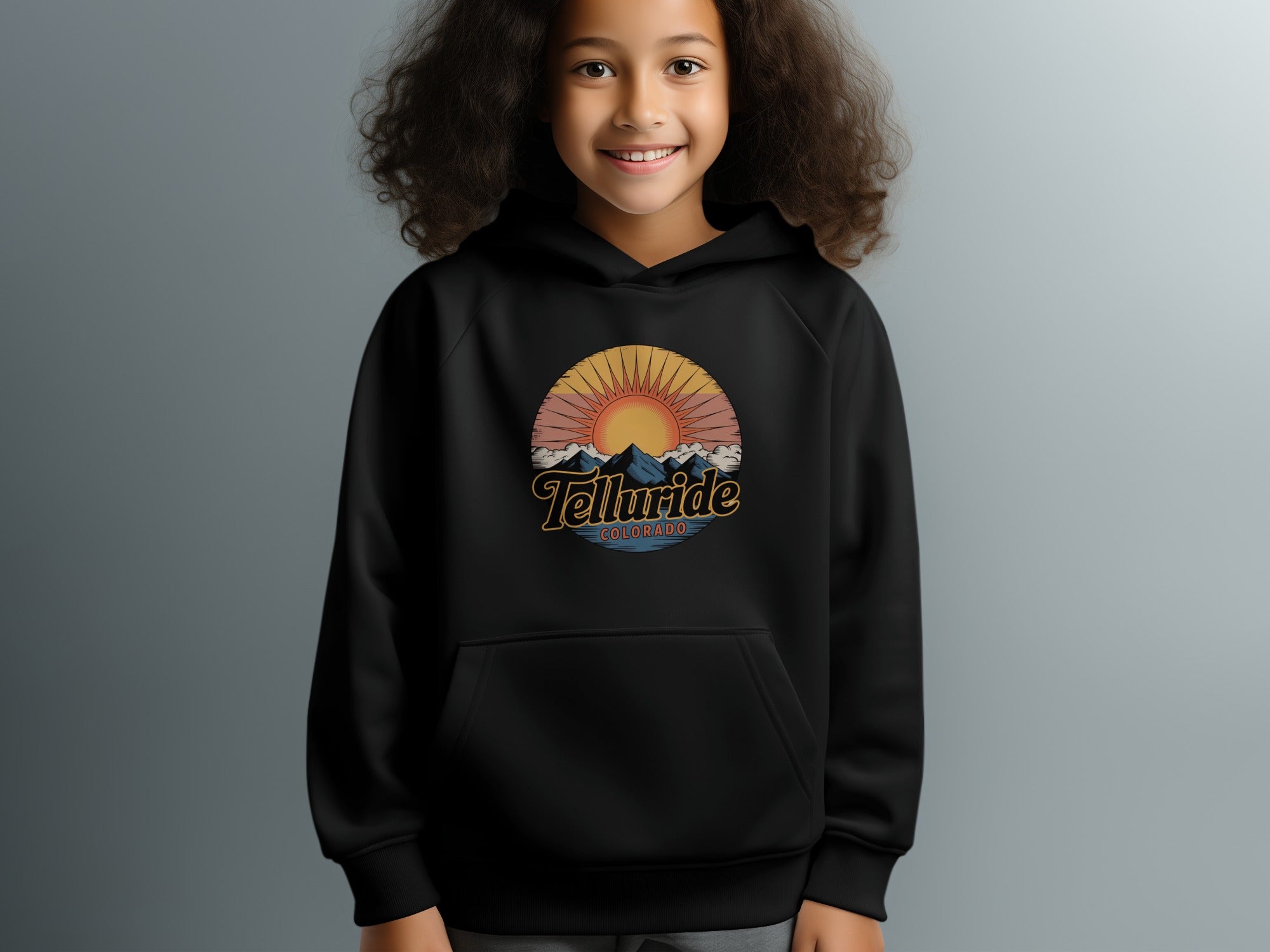 Telluride Colorado Hoodie with Sunset Design Product