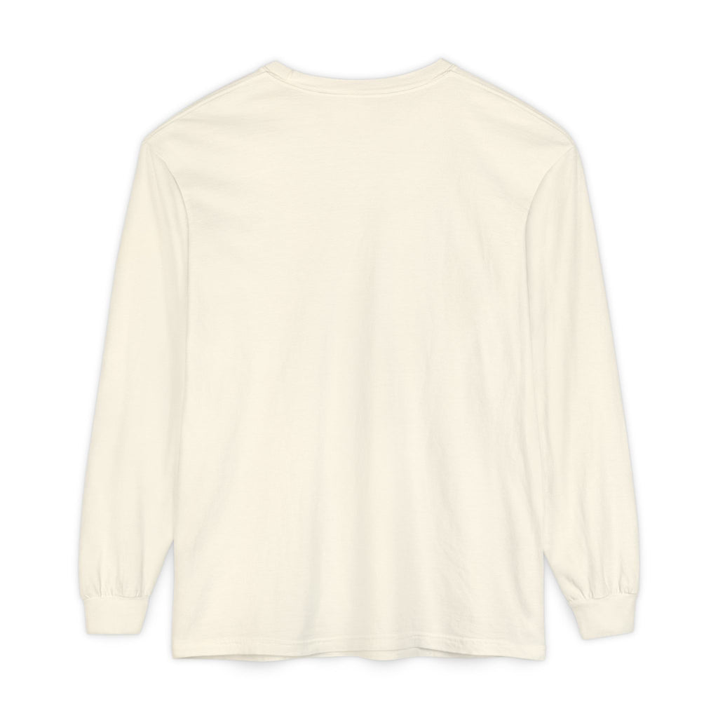 Maho Beach Air Lounge Sint Maarten Comfort Colors 6014 Long-Sleeve T-Shirt featuring the Maho Beach destination artwork, supplier product mockup