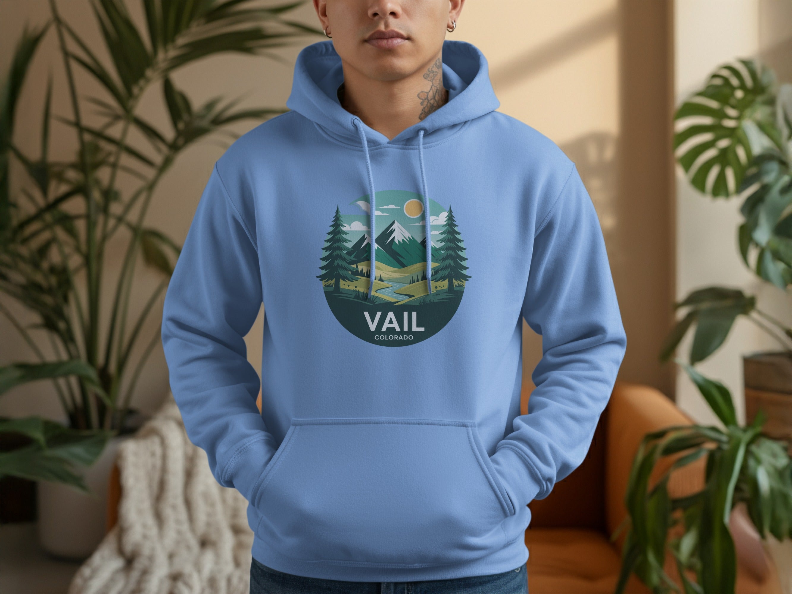 Vail Colorado Graphic Hoodie with Scenic Design product