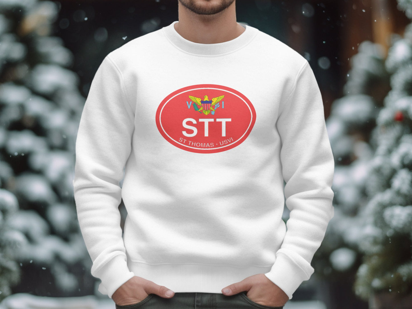 St Thomas Mens Sweatshirt White