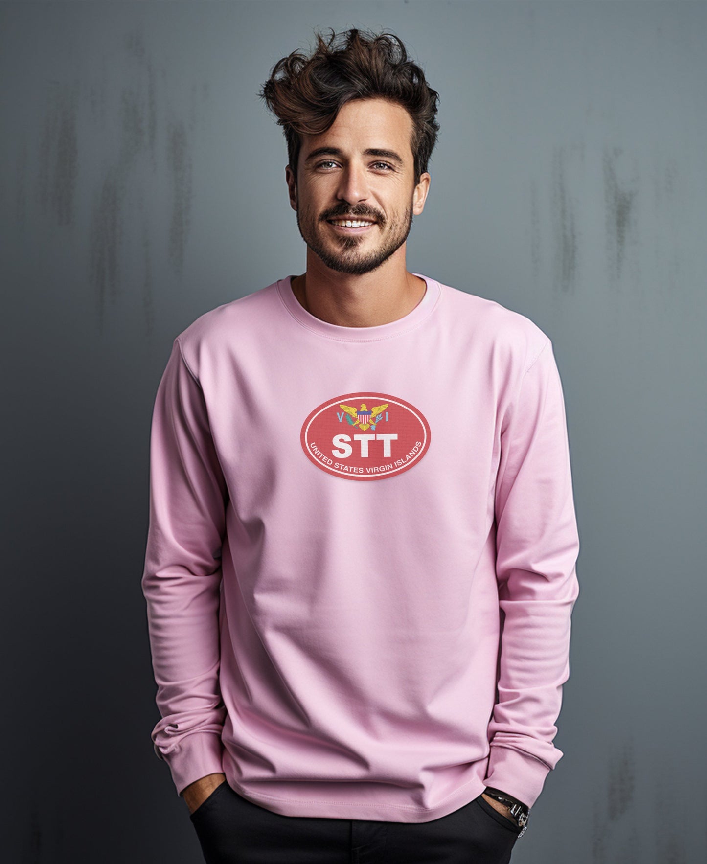St Thomas Paradise Point Views and Carnival Celebrations Mens Long Sleeve T Shirt