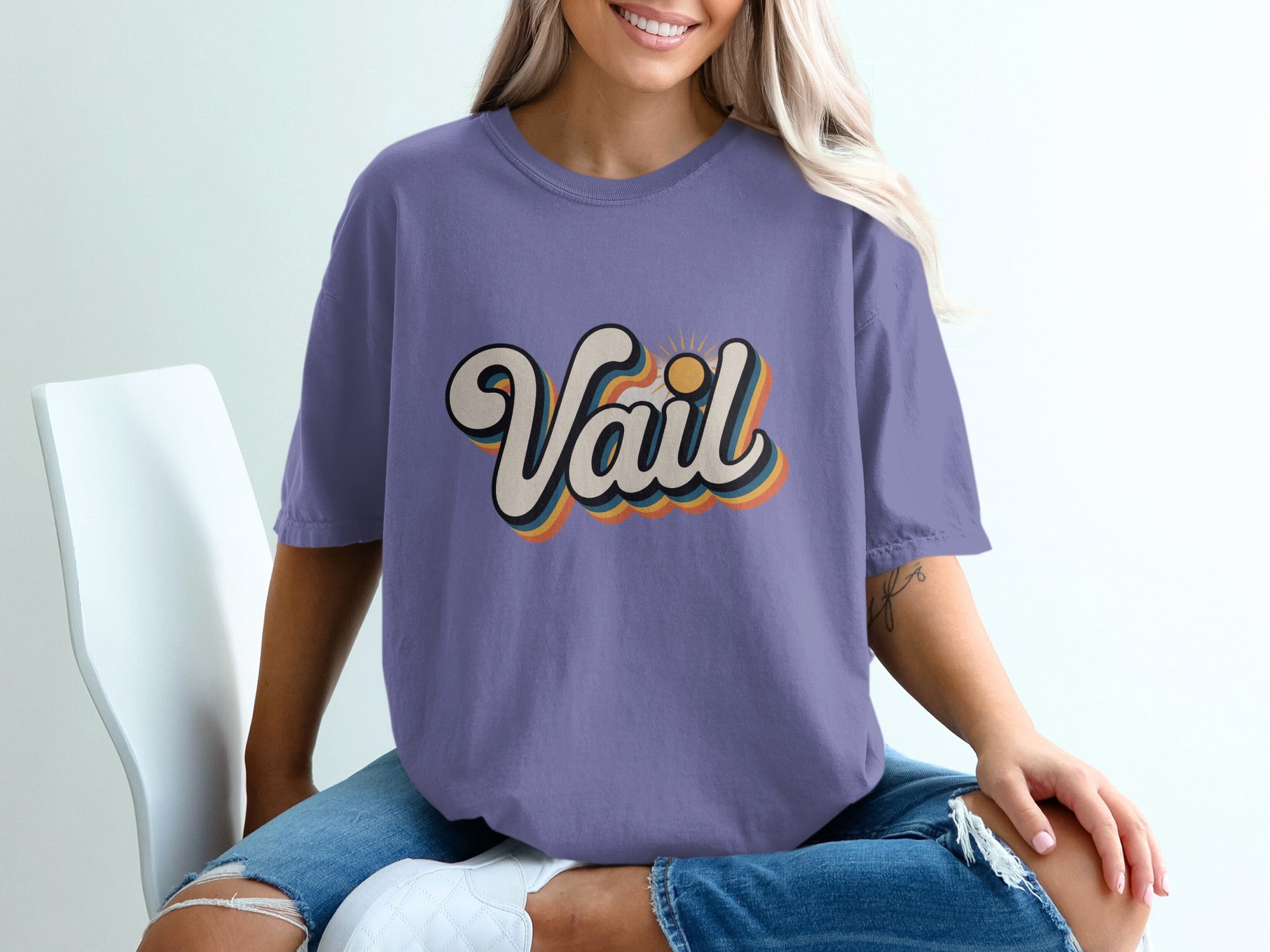 Vail Graphic Printed Casual Unisex T-Shirt product