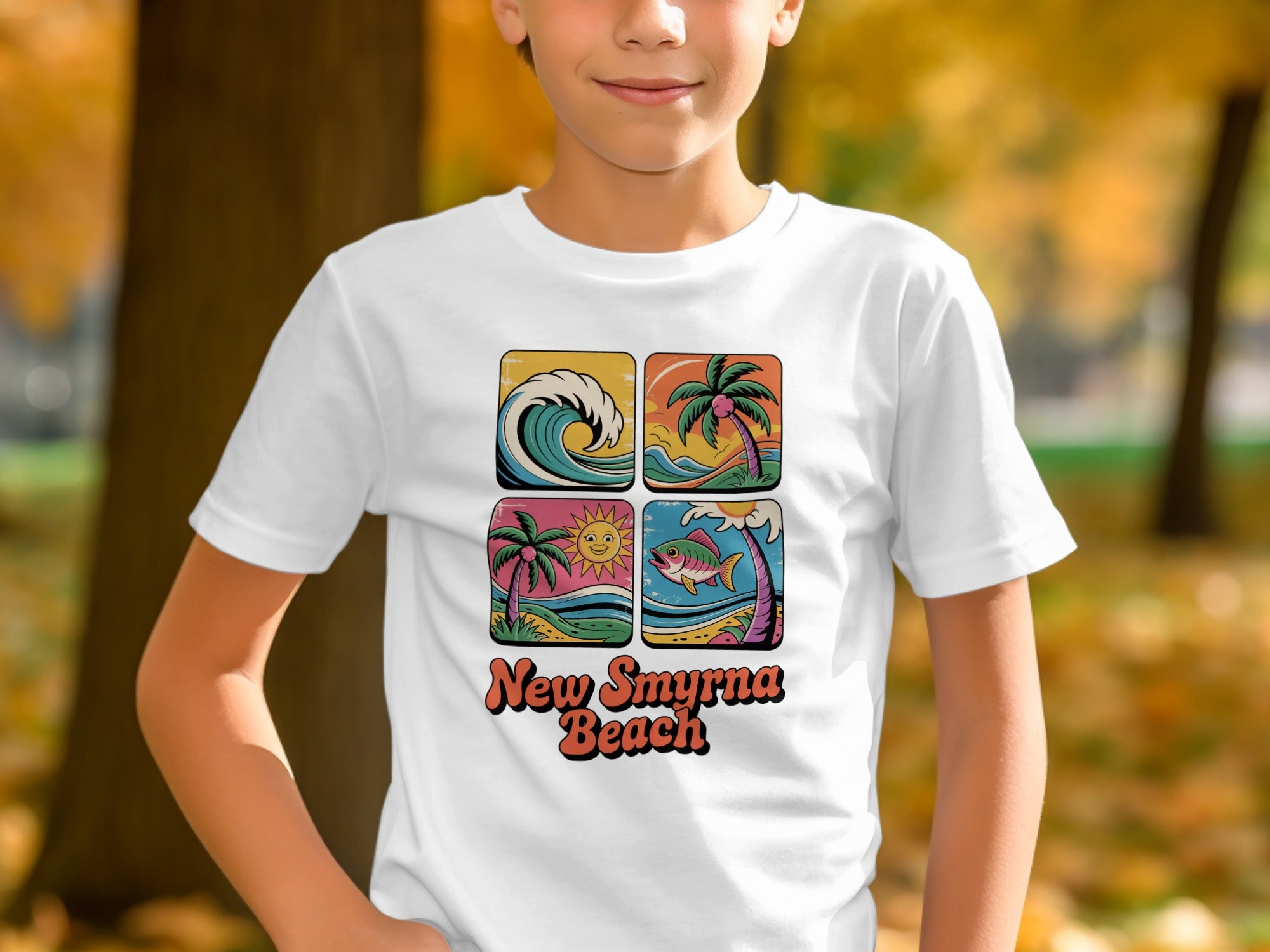 New Smyrna Beach Colorful Ocean Themed Shirt product