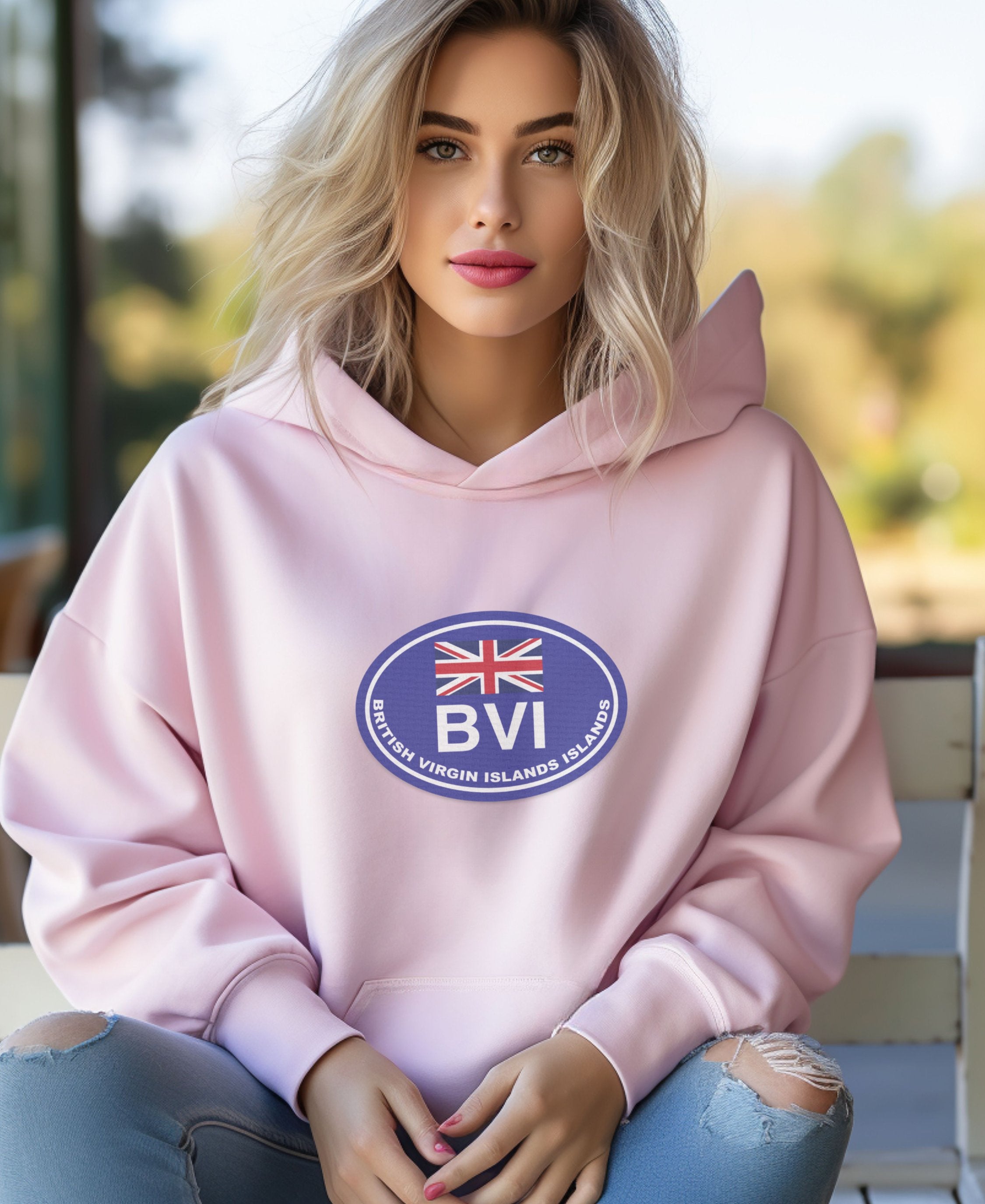 BVI Ocean Calm & Festive Vibes Womens Hoodie