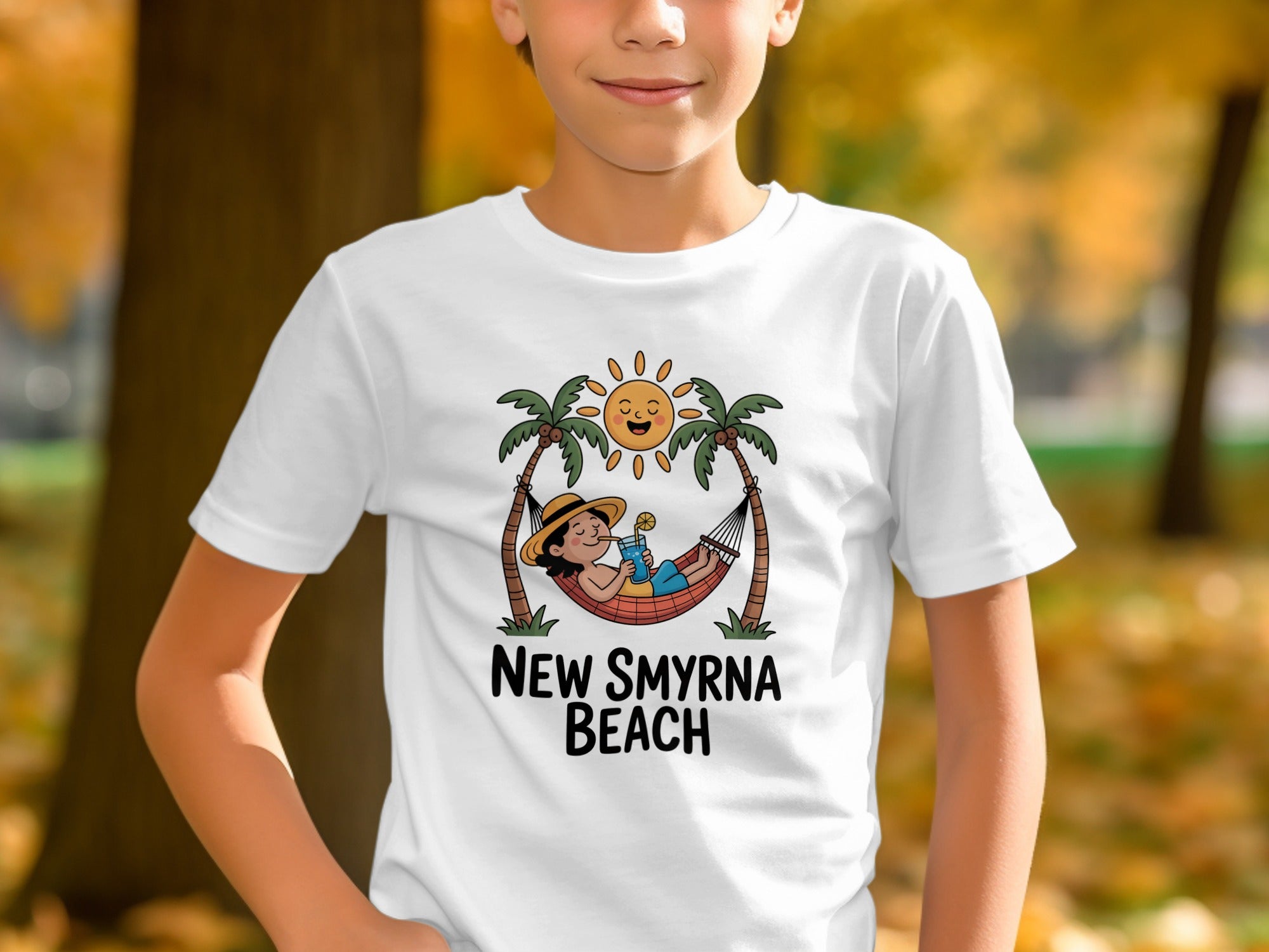 New Smyrna Beach Illustrated Graphic T-Shirt product type