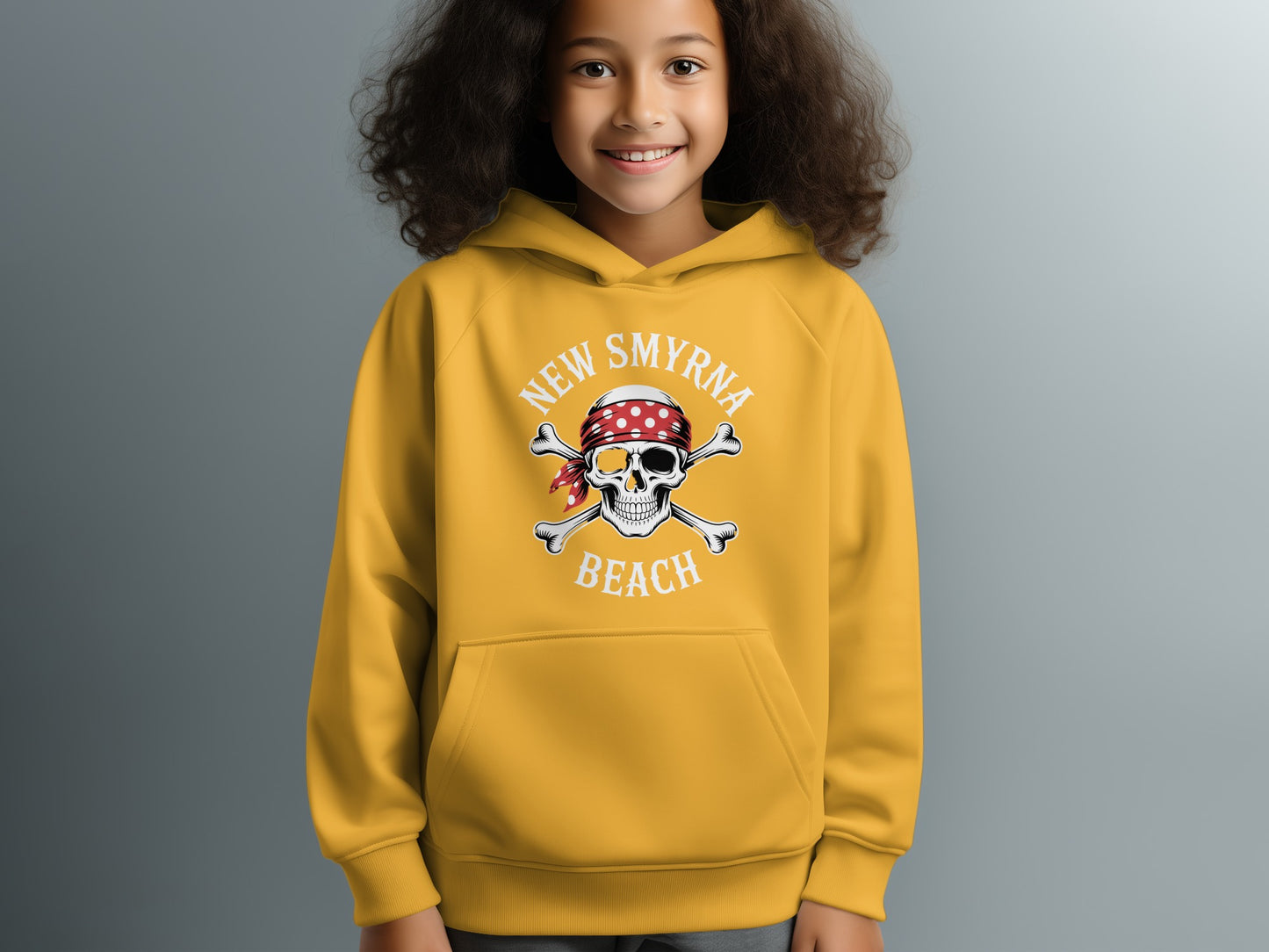 New Smyrna Beach Pirate Skull Design Hoodie product