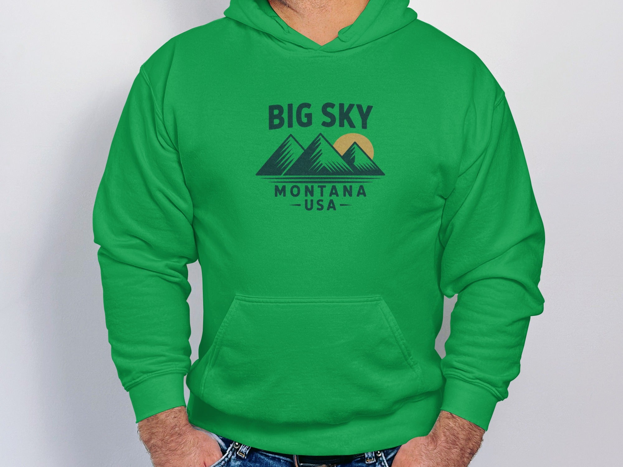 Big Sky Montana USA Scenic Hoodie Apparel