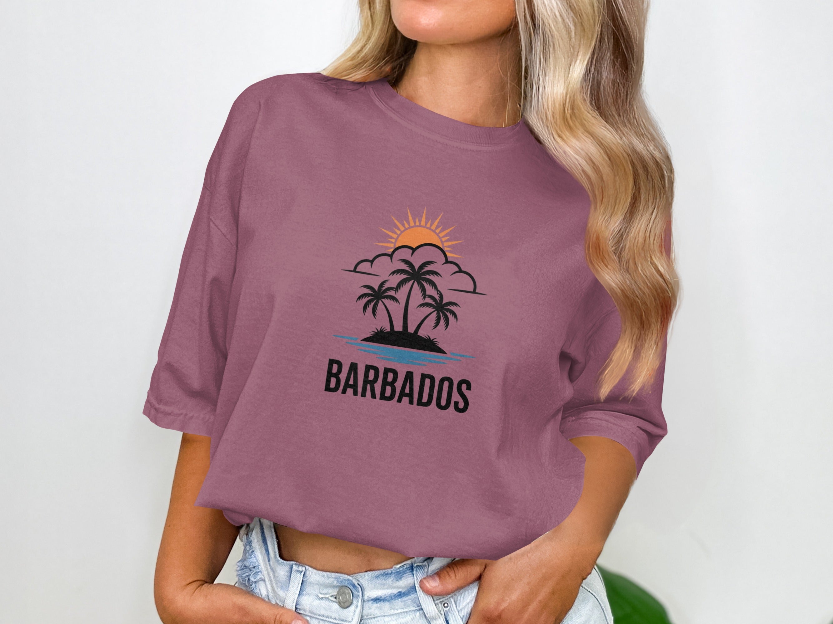 Beautiful Barbados Sunset and Palm Trees Shirt Product