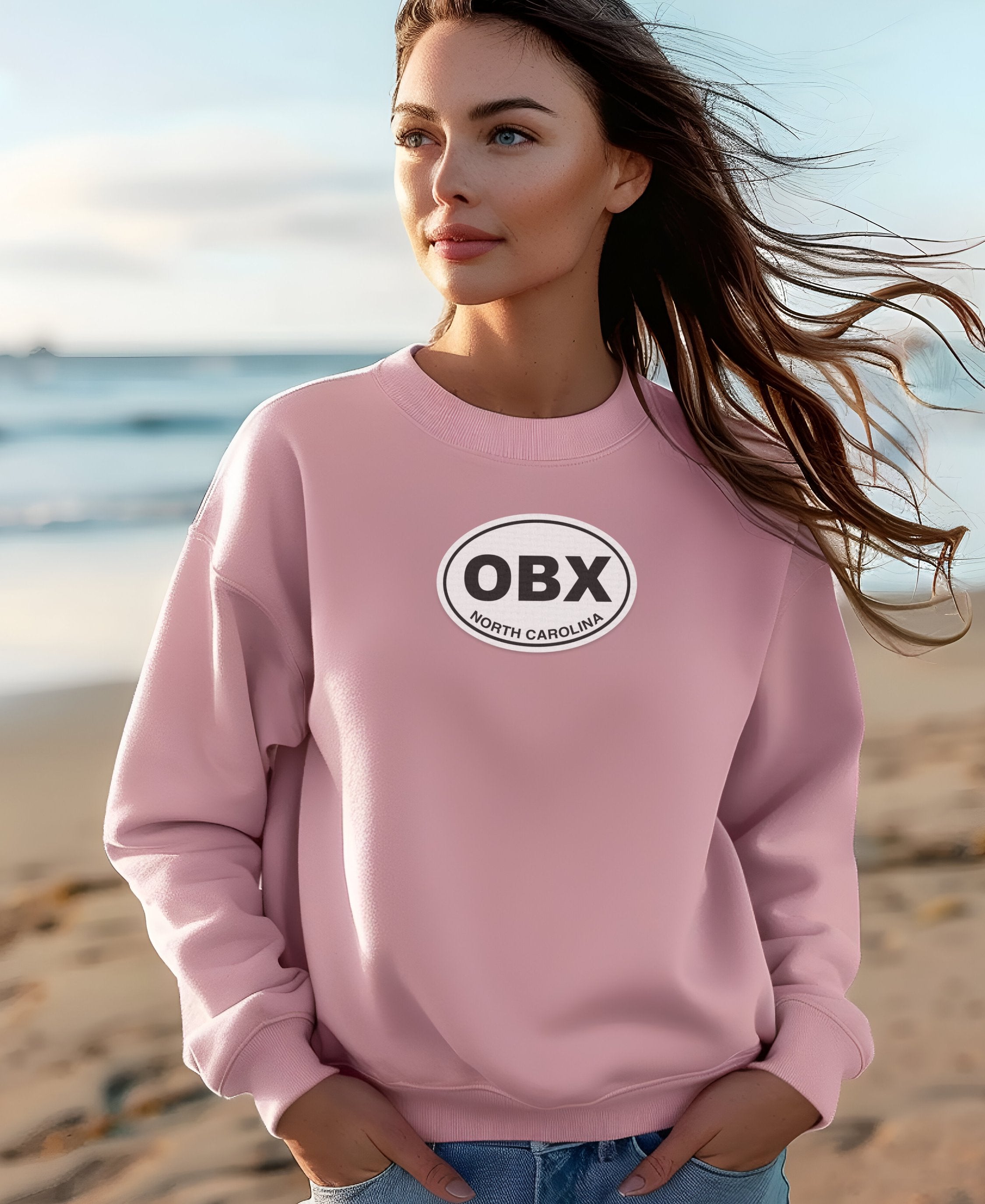 Pink OBX North Carolina Beach Design Sweatshirt product