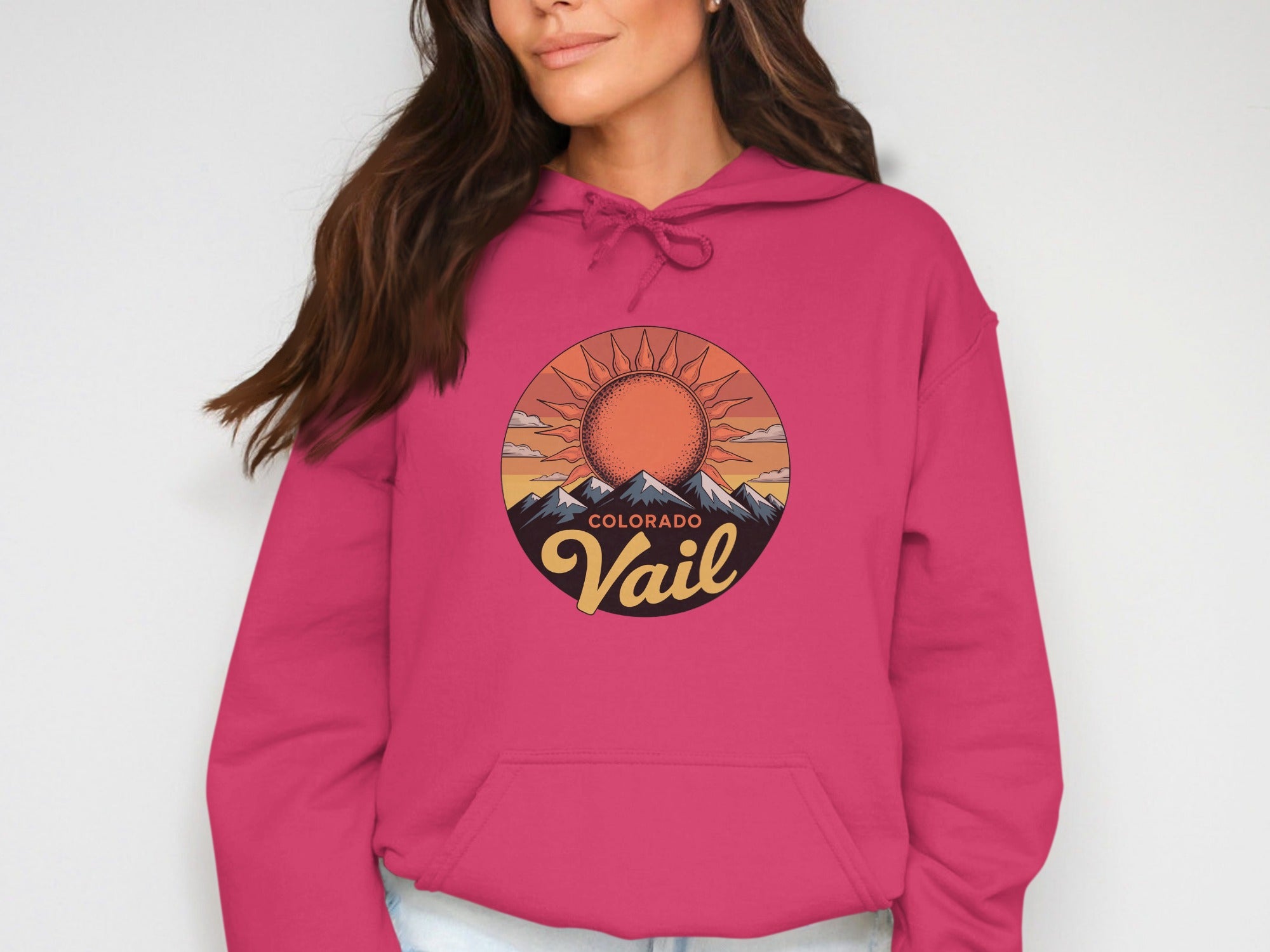 Colorado Vail Sunset Mountain Graphic Hoodie product